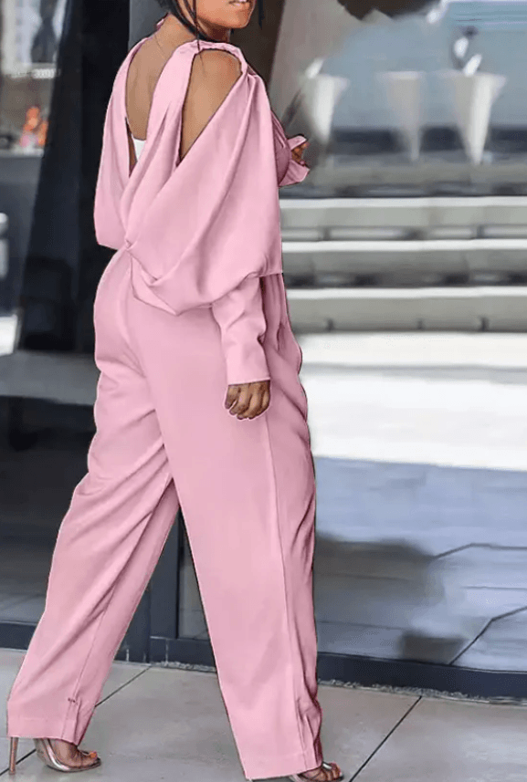 Nichole Lynel Pink Jumpsuit Size Large - Thumbnail 2