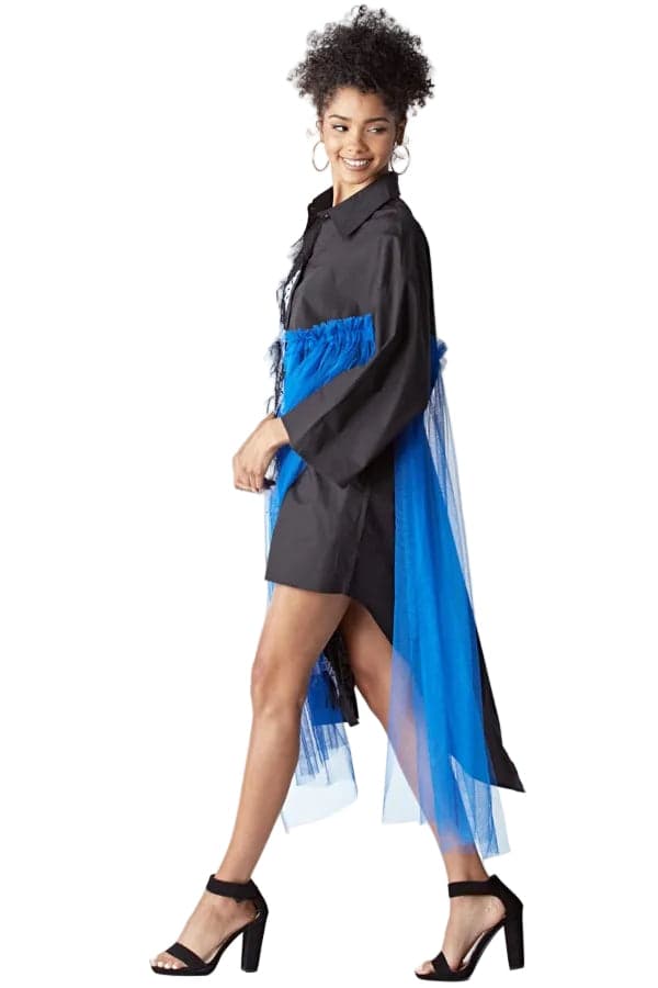 TOV Los Angeles Asymmetrical Shirt Dress Size 44 (US 14) - Thumbnail 5