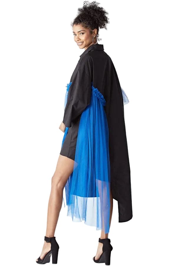 TOV Los Angeles Asymmetrical Shirt Dress Size 44 (US 14) - Thumbnail 3