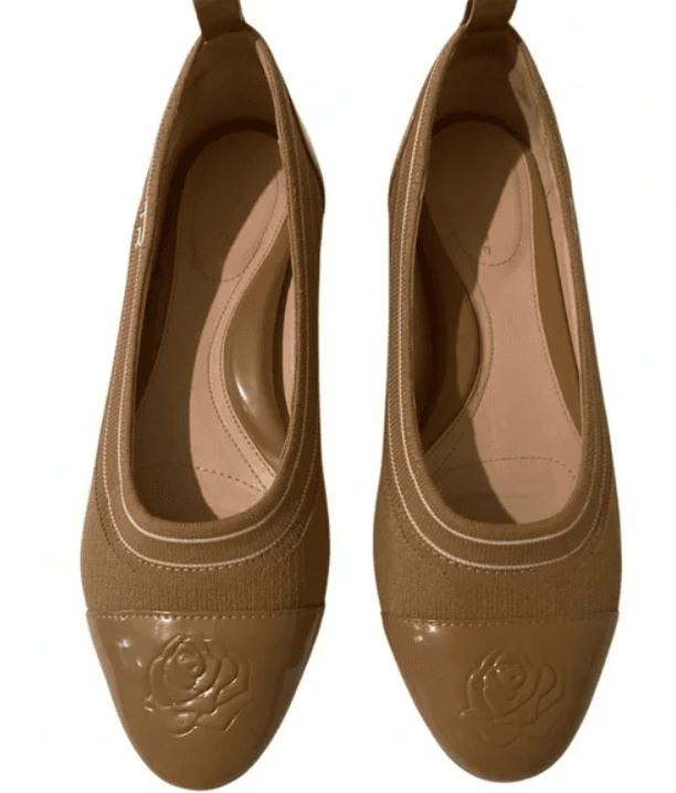 Taryn Rose Knit & Leather Cap-Toe Pamela Flats Size 9 - Image 1