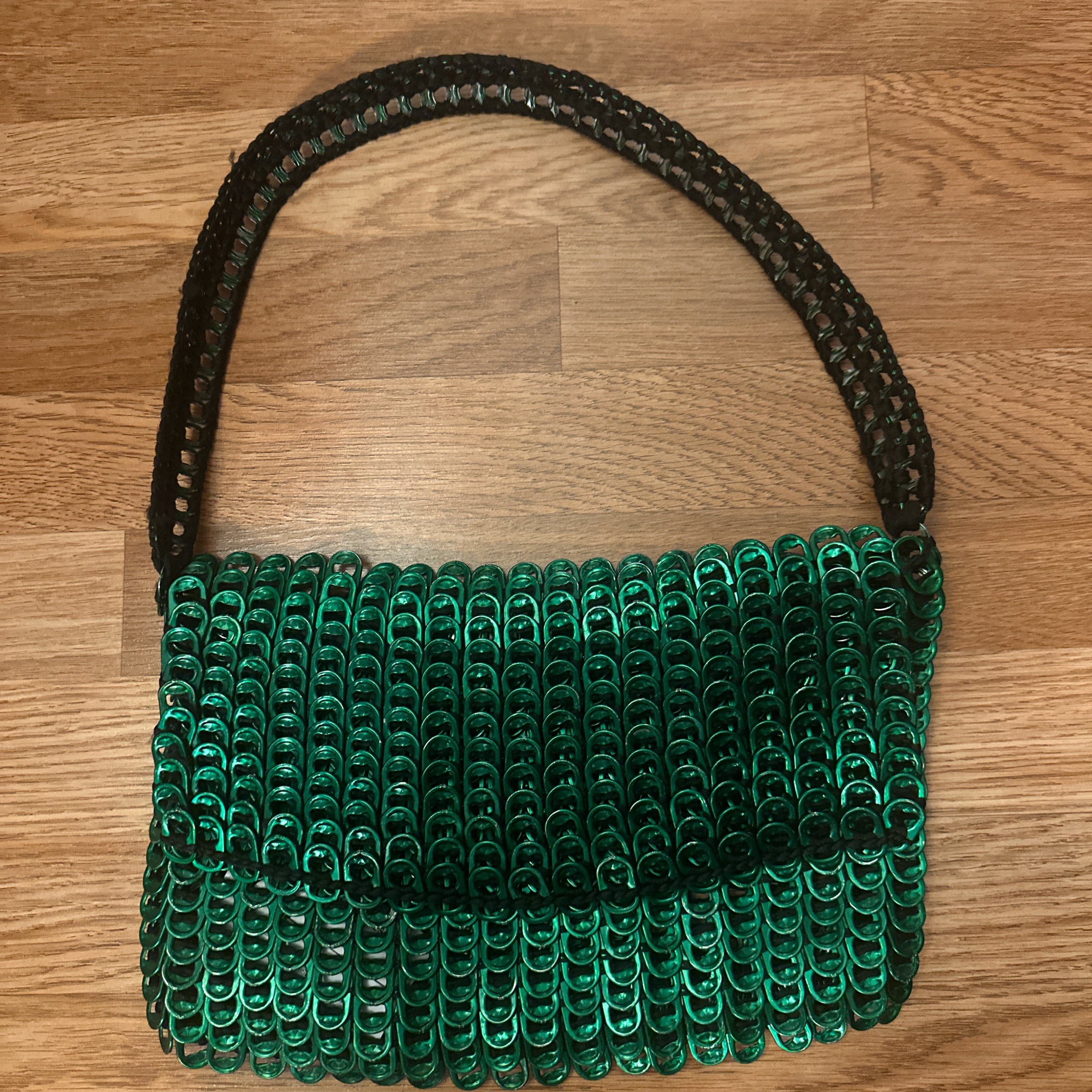 Handmade Crocheted Soda Pop Top Handbag - Image 1