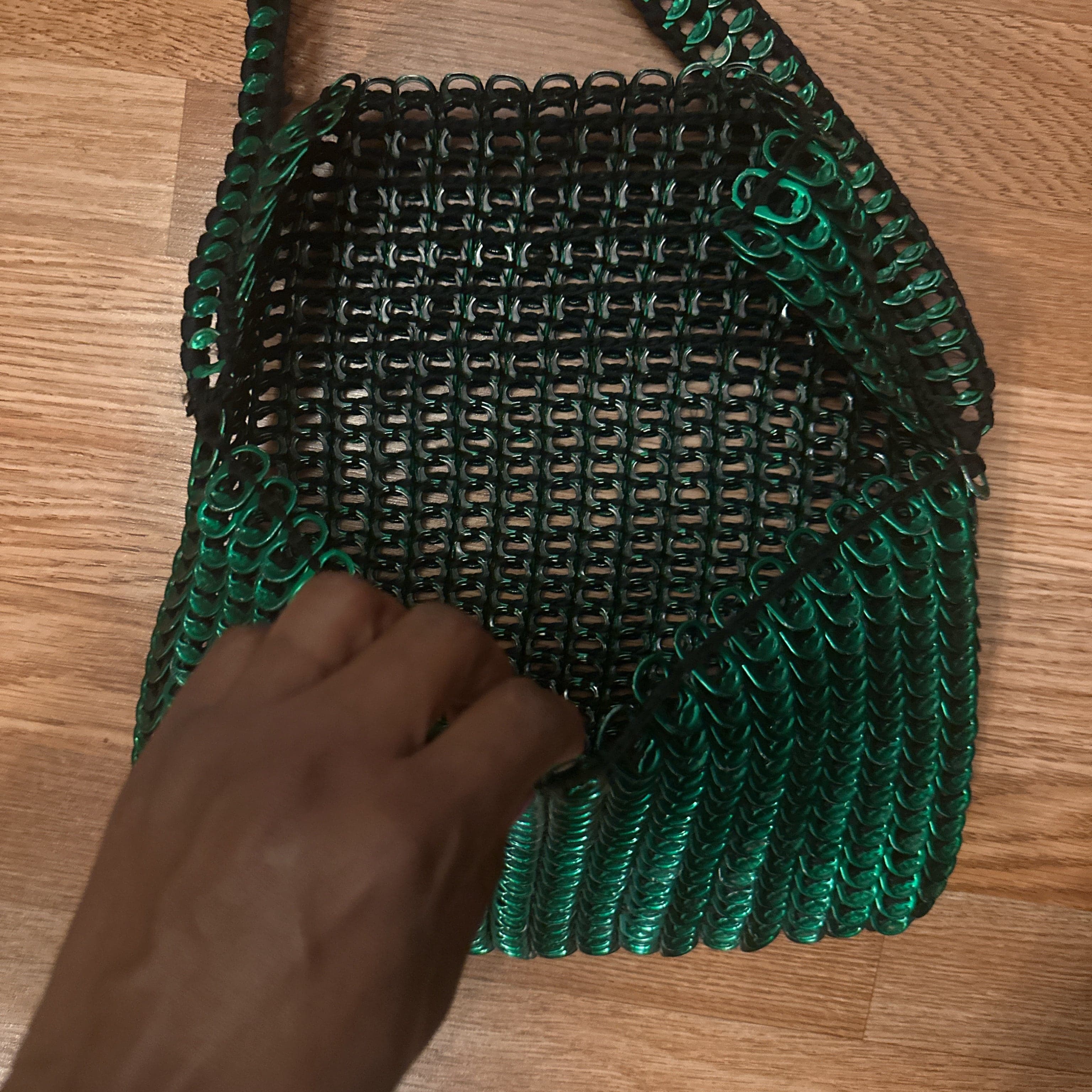 Handmade Crocheted Soda Pop Top Handbag - Thumbnail 4