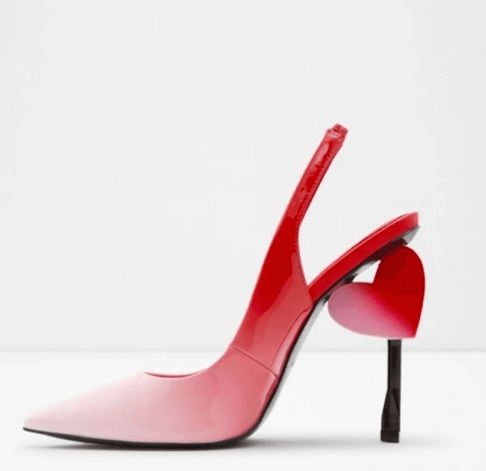 Aldo Red Ombre Heart Slingback Pumps Size 9 - Image 1