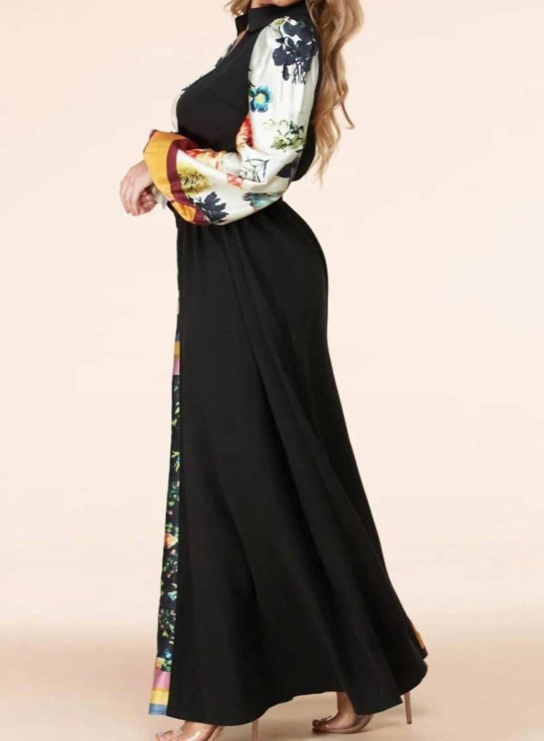 Latisse Black Floral Dress Size Large - Image 1