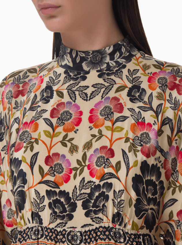 FARM RIO Fringed Floral-Print Crepe Maxi Dress Size Large - Thumbnail 6