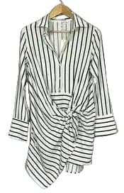 Essue Black White Striped Dress Size Small - Small - Image 1