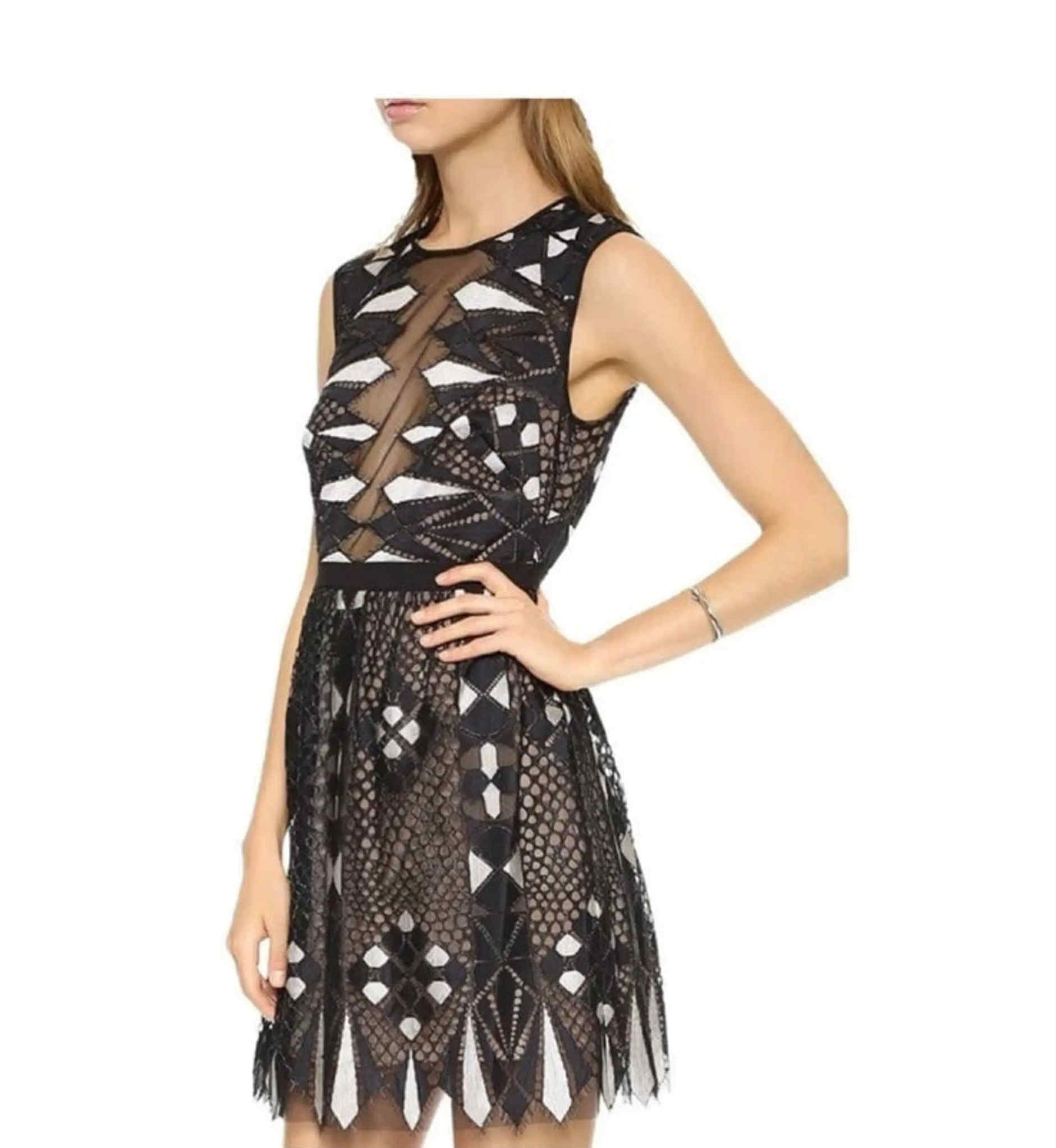 BCBGMAXAZRIA Kailey Sleeveless A-Line Dress Size 10 - Thumbnail 2