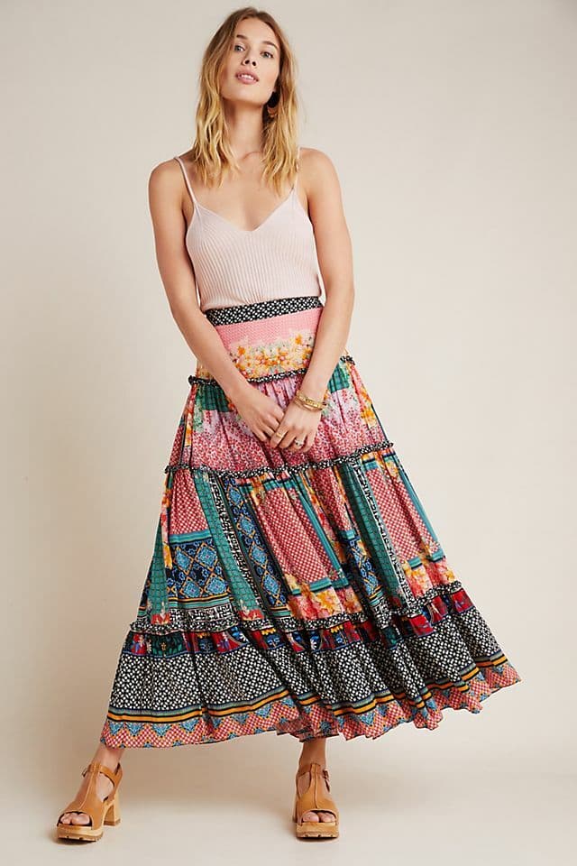 Anthropologie Bhanuni by Jyoti Boho Skirt Size 20W - Thumbnail 4