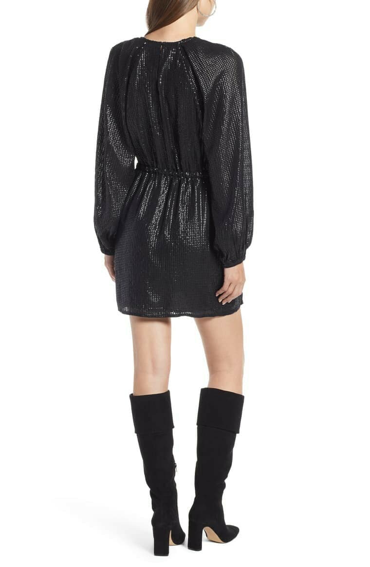 SOMETHING NAVY Dress Sequin Raglan Minidress Size Medium - Thumbnail 2