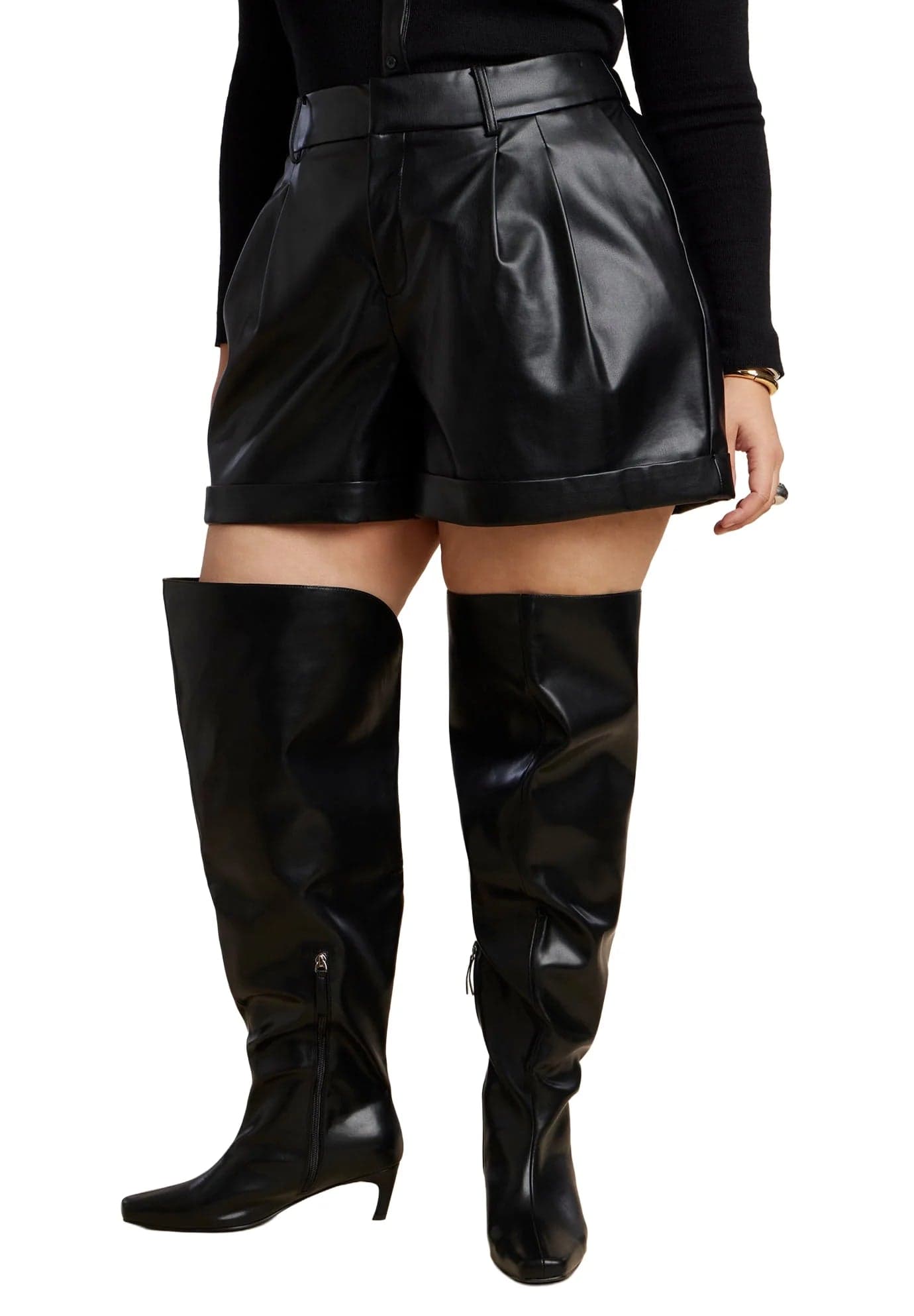 ELOQUII Over The Knee Black Boots Size 12W - Image 1