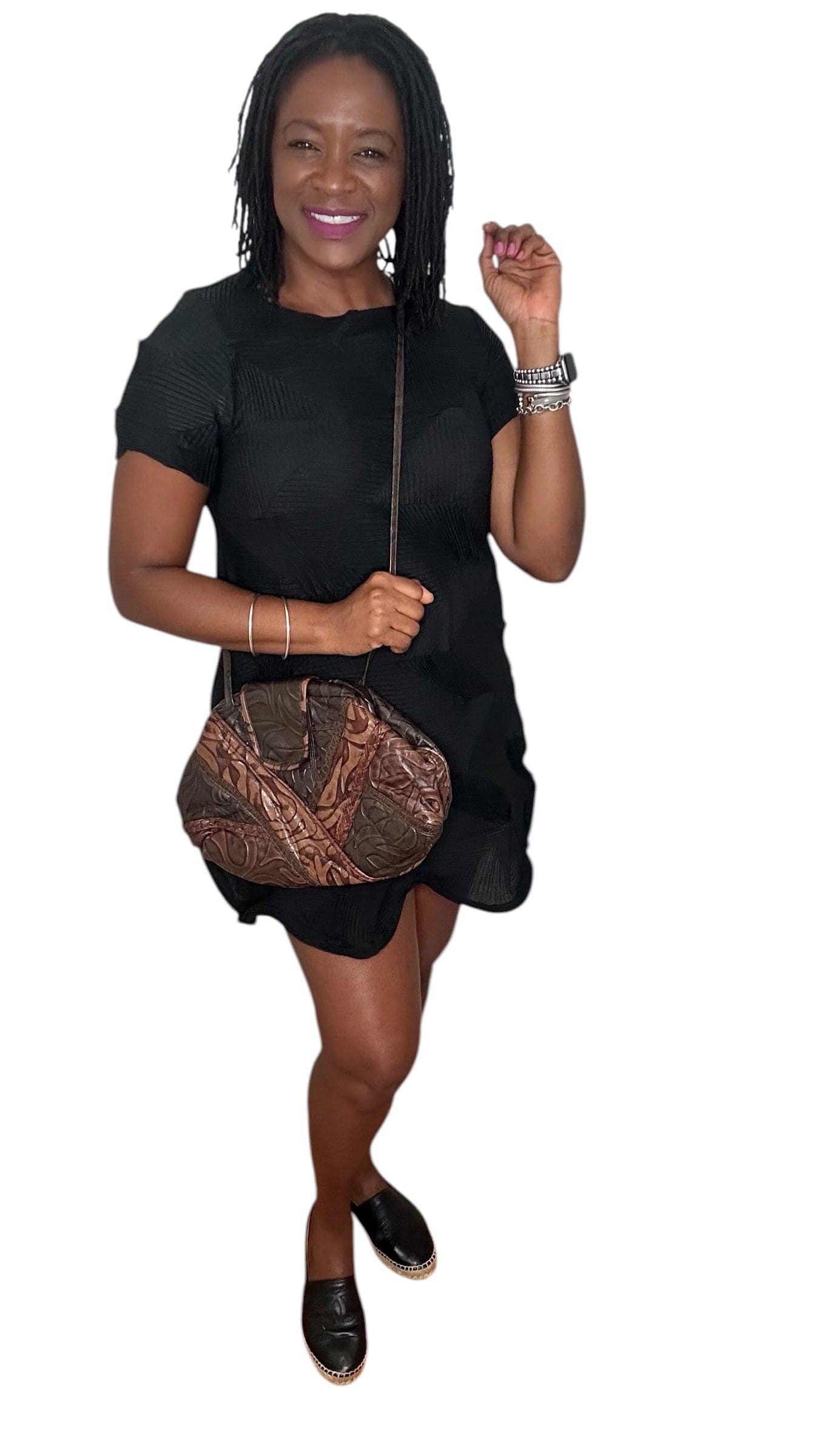 Brown Patchwork Purse - Image 1