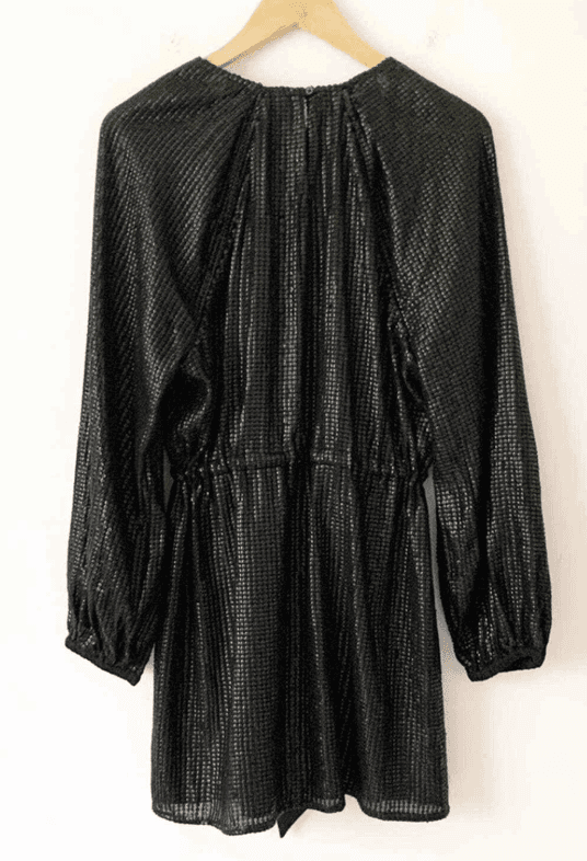 SOMETHING NAVY Dress Sequin Raglan Minidress Size Medium - Thumbnail 4