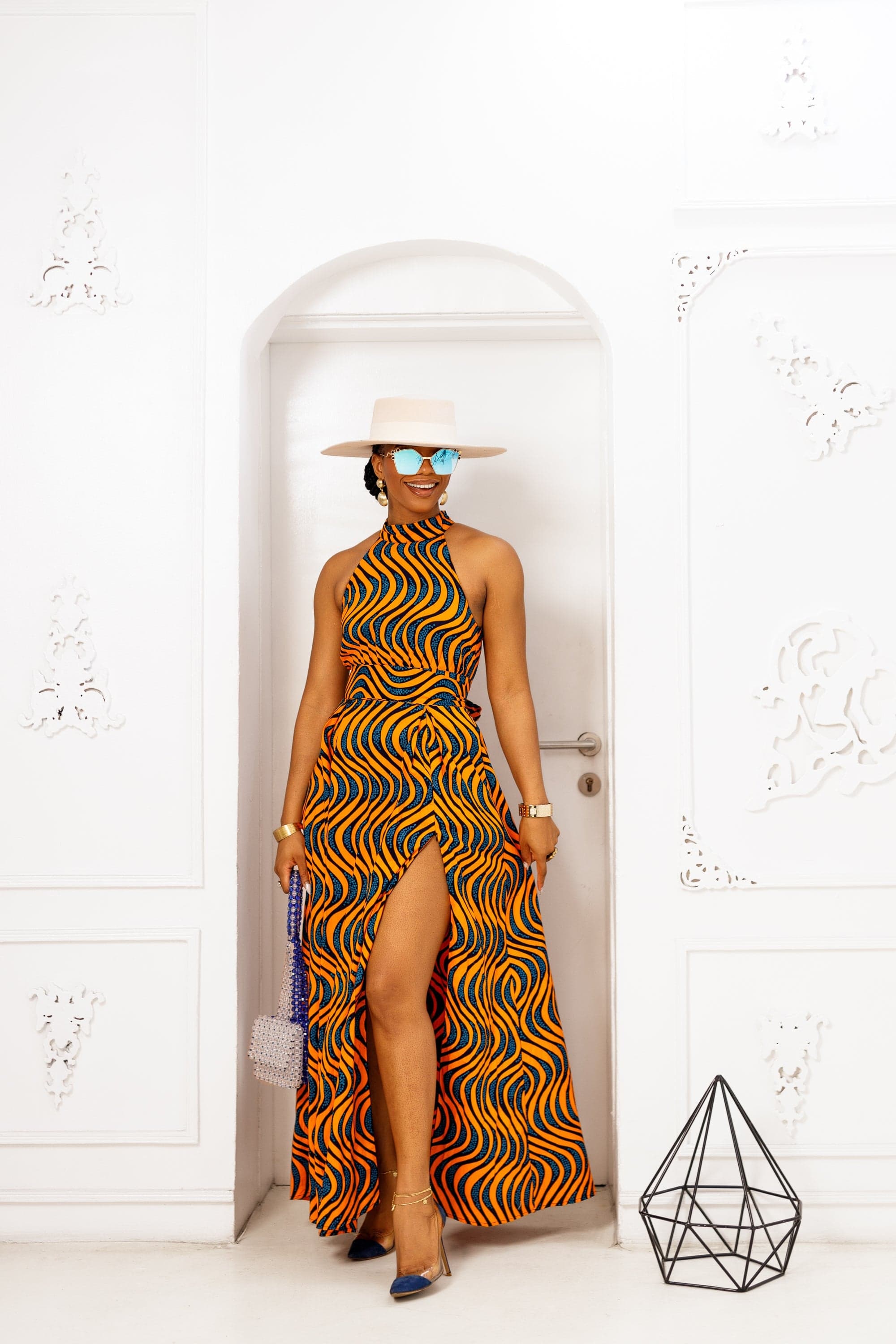 NYLA AFRICAN PRINT MAXI DRESS [ORANGE] - 3X-LARGE - Thumbnail 2