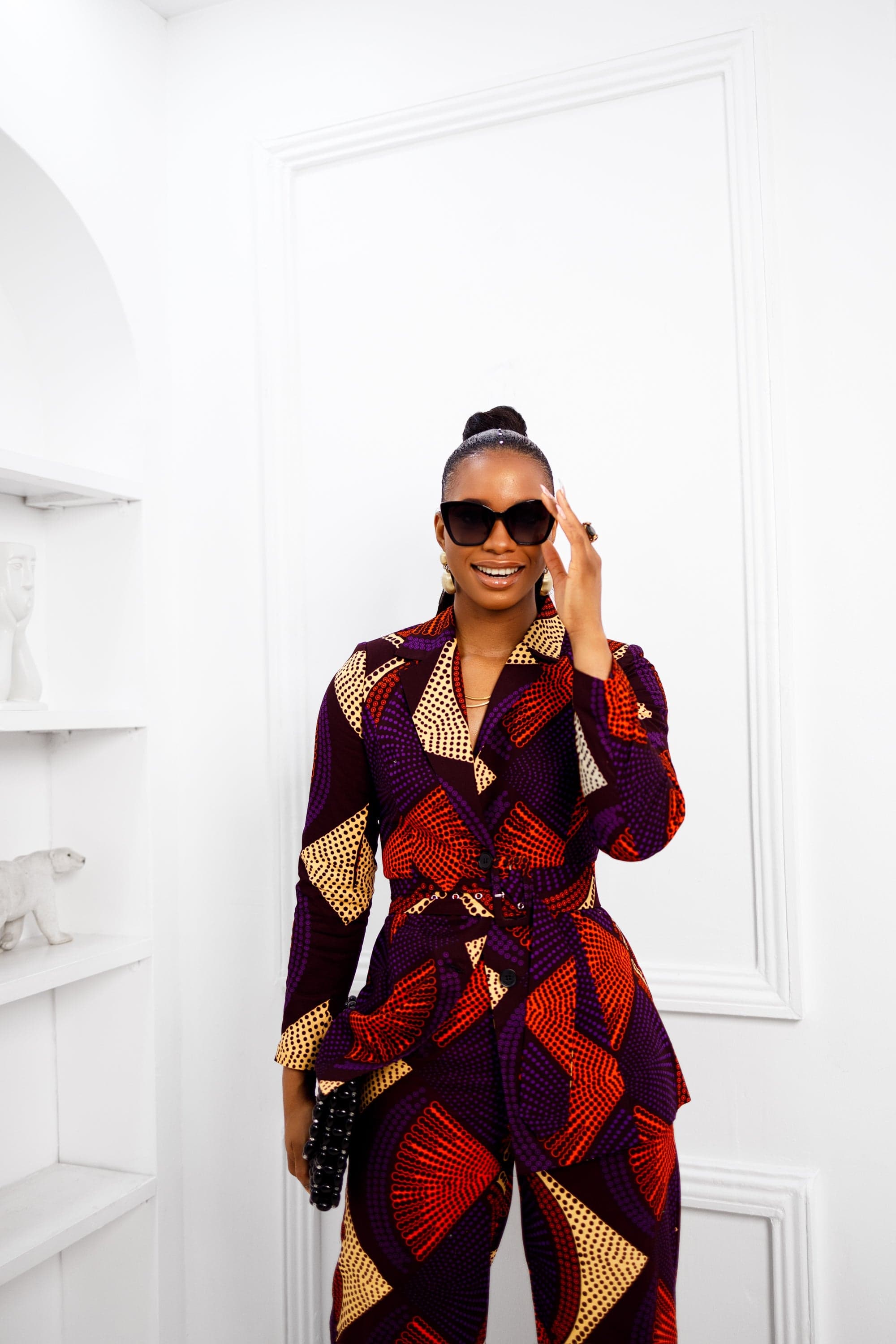 ZYLA AFRICAN PRINT SUIT SET - SMALL - Thumbnail 4