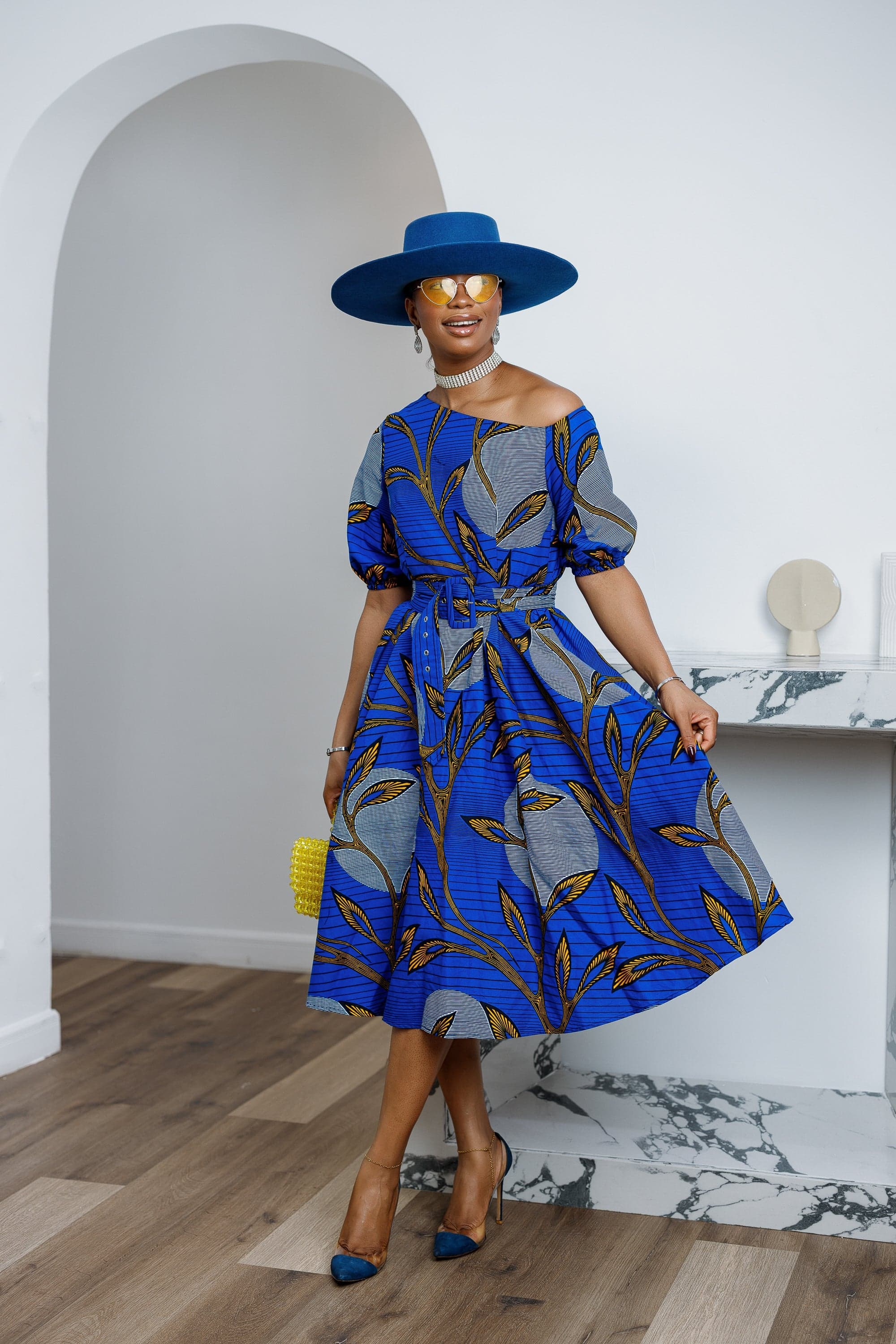 ROLU AFRICAN PRINT OFF SHOULDER DRESS----FINAL SALE - 3X-LARGE - Thumbnail 2
