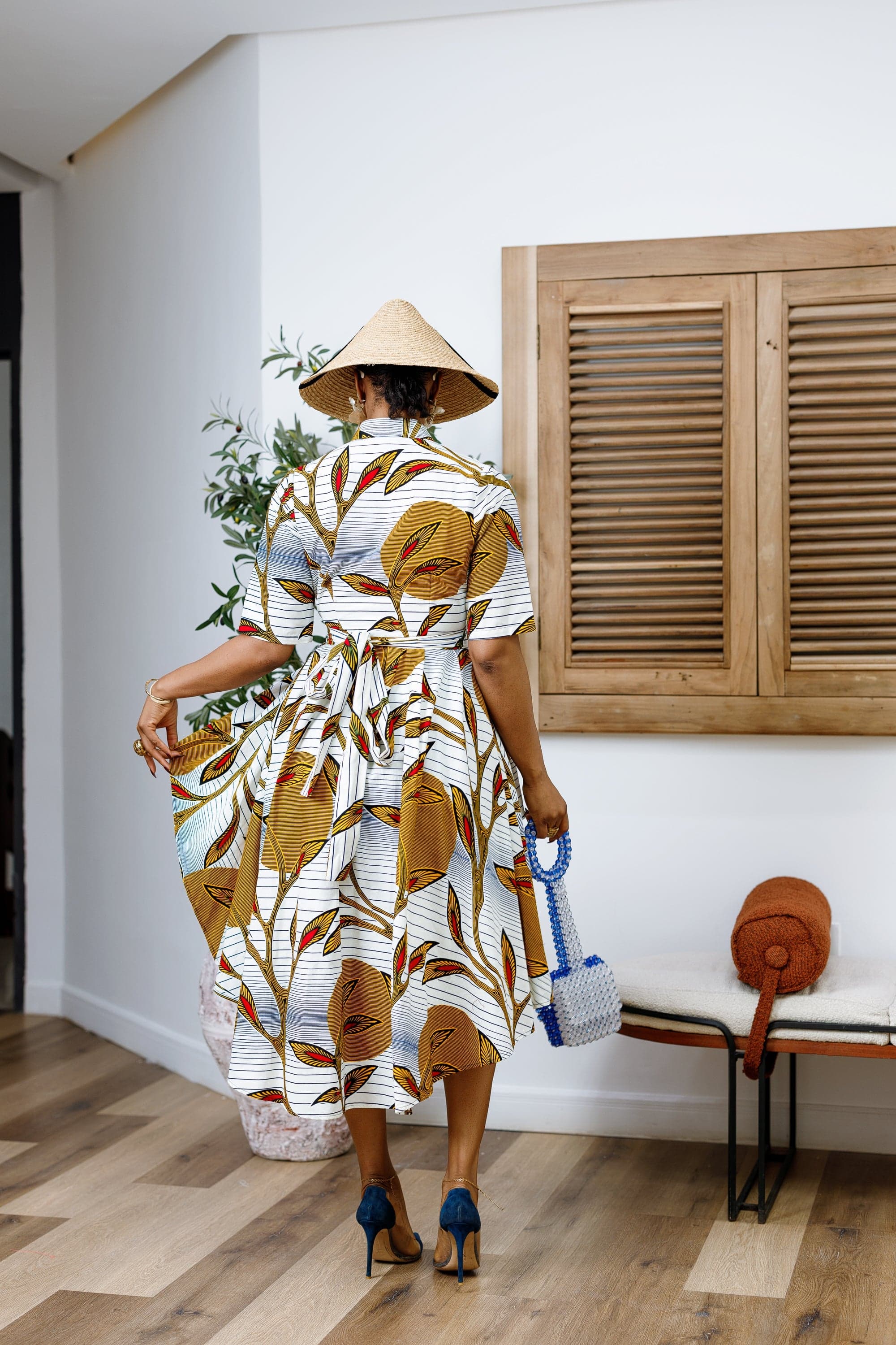 AFUA AFRICAN PRINT HI-LOW TOP - 2X-LARGE - Thumbnail 3