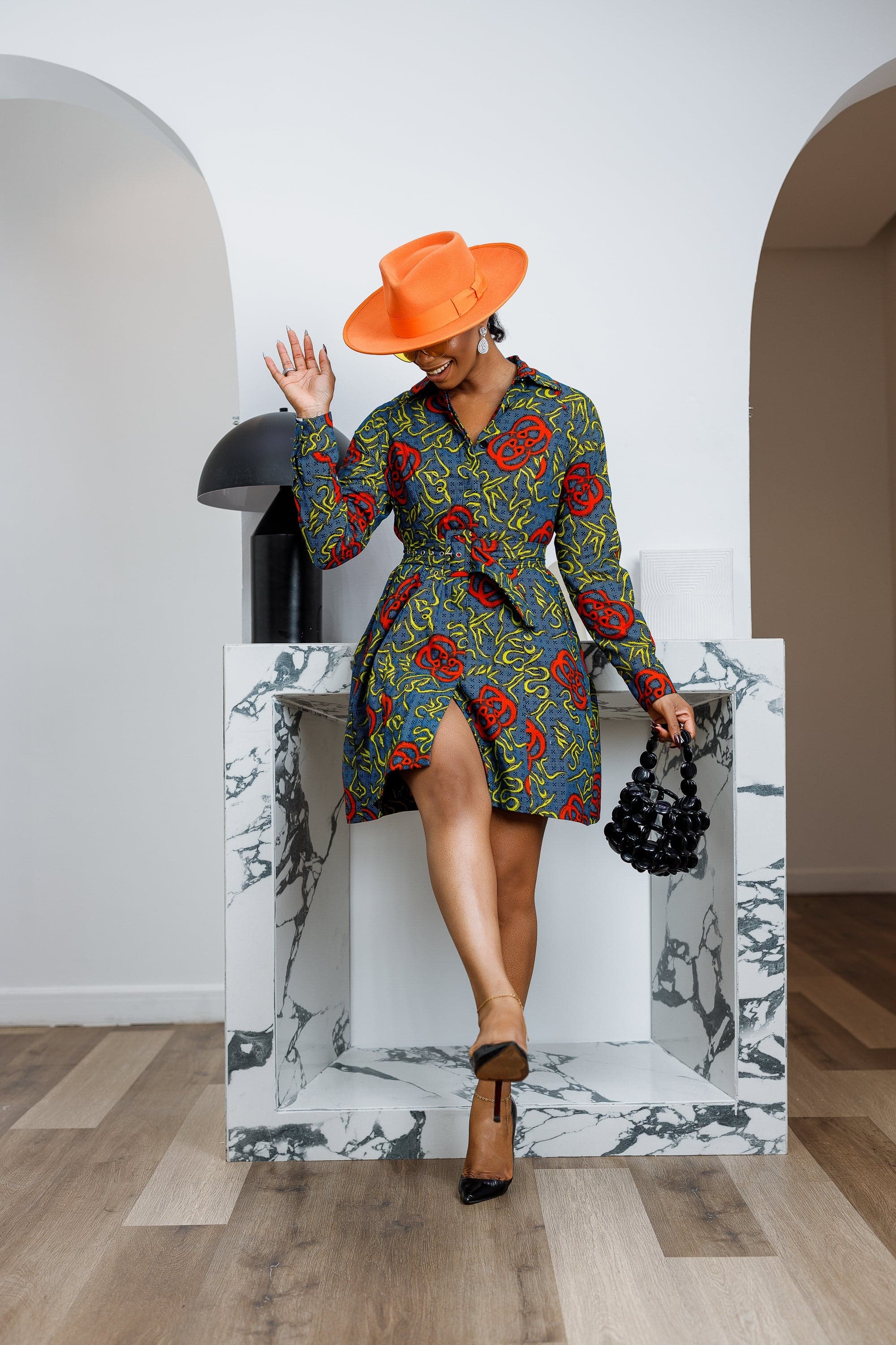 FAYO AFRICAN PRINT SHIRT DRESS----FINAL SALE - 3X-LARGE - Image 1