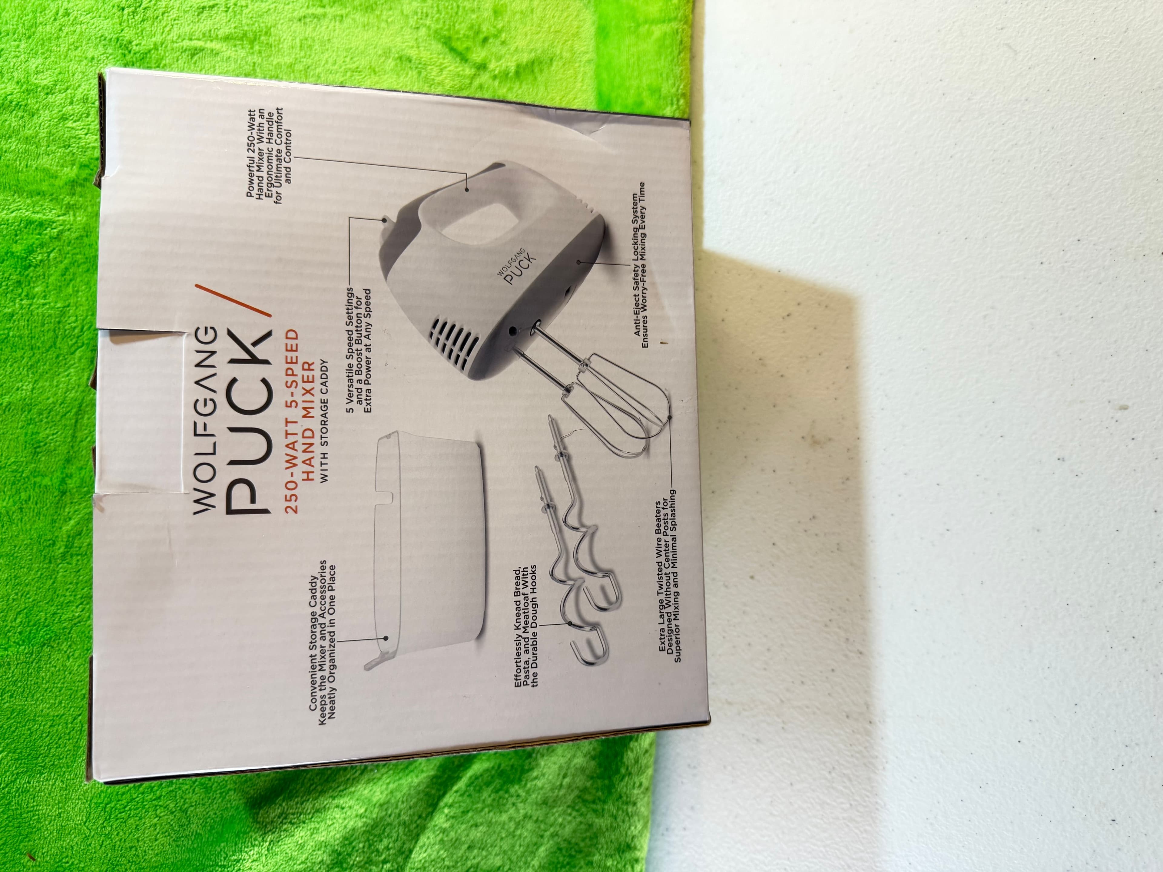 Wolfgang Puck 250-Watt 5-Speed Hand Mixer with Storage Caddy - Thumbnail 2