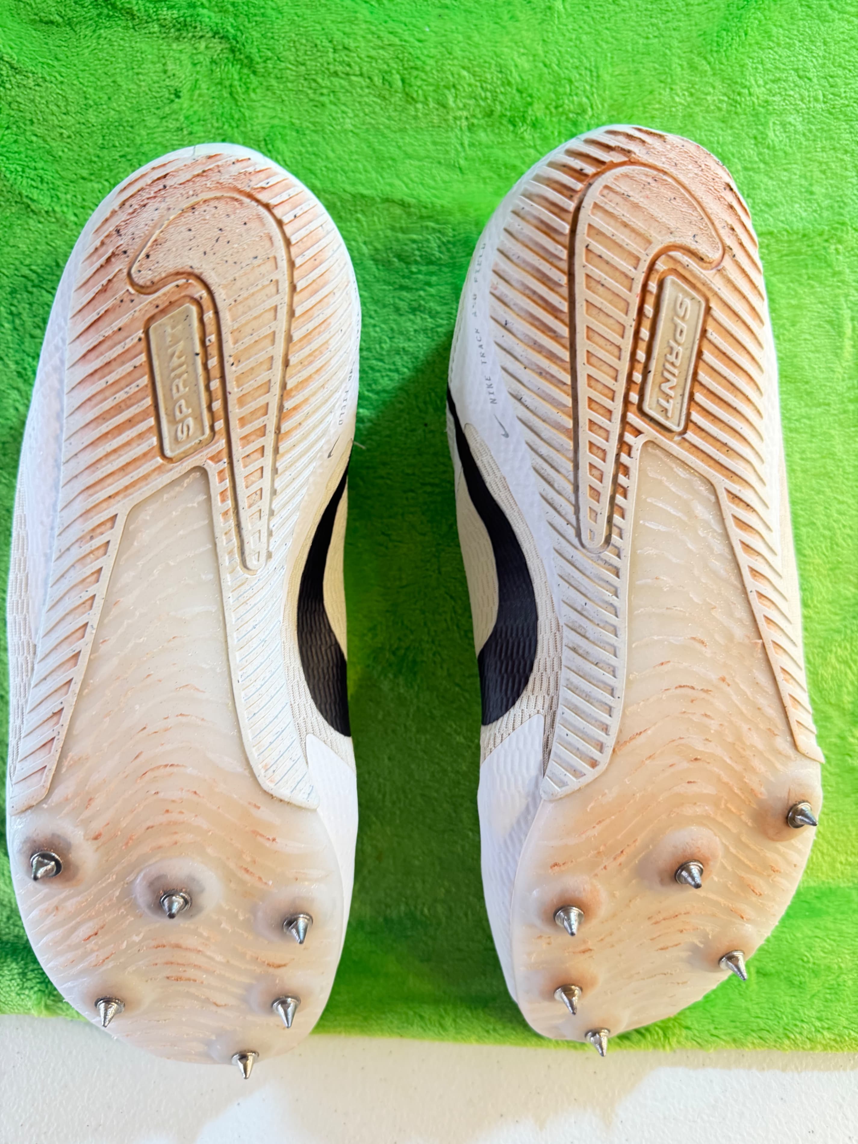 Nike Rival Sprint Track Field Spikes Mens 7.5 White Black DC8753-100 Sprinting - Thumbnail 7