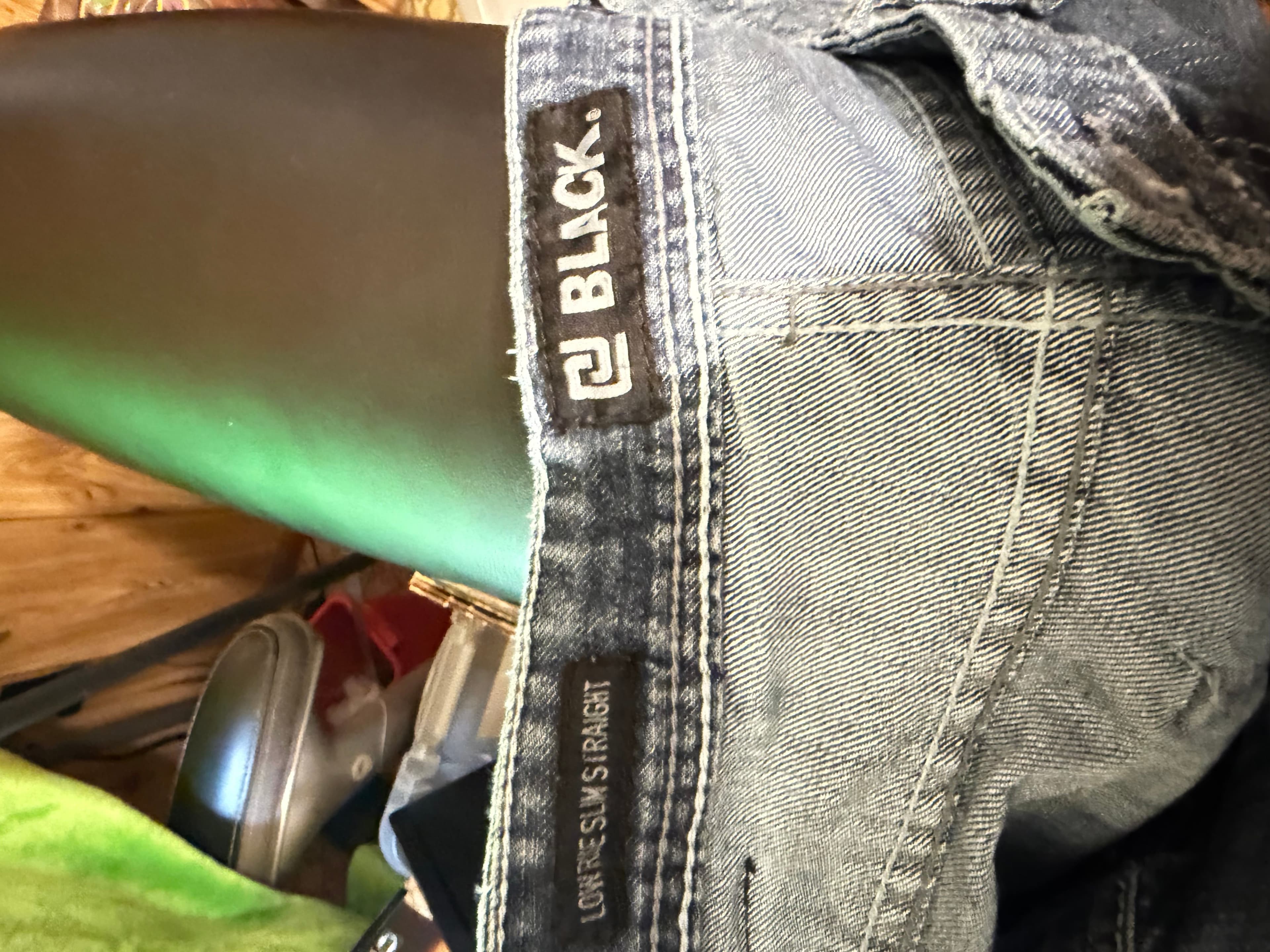 Ecko Unltd Baggy Fit Mens Jeans Y2K Distressed Frayed Hem Light Wash Denim 36 - Thumbnail 4