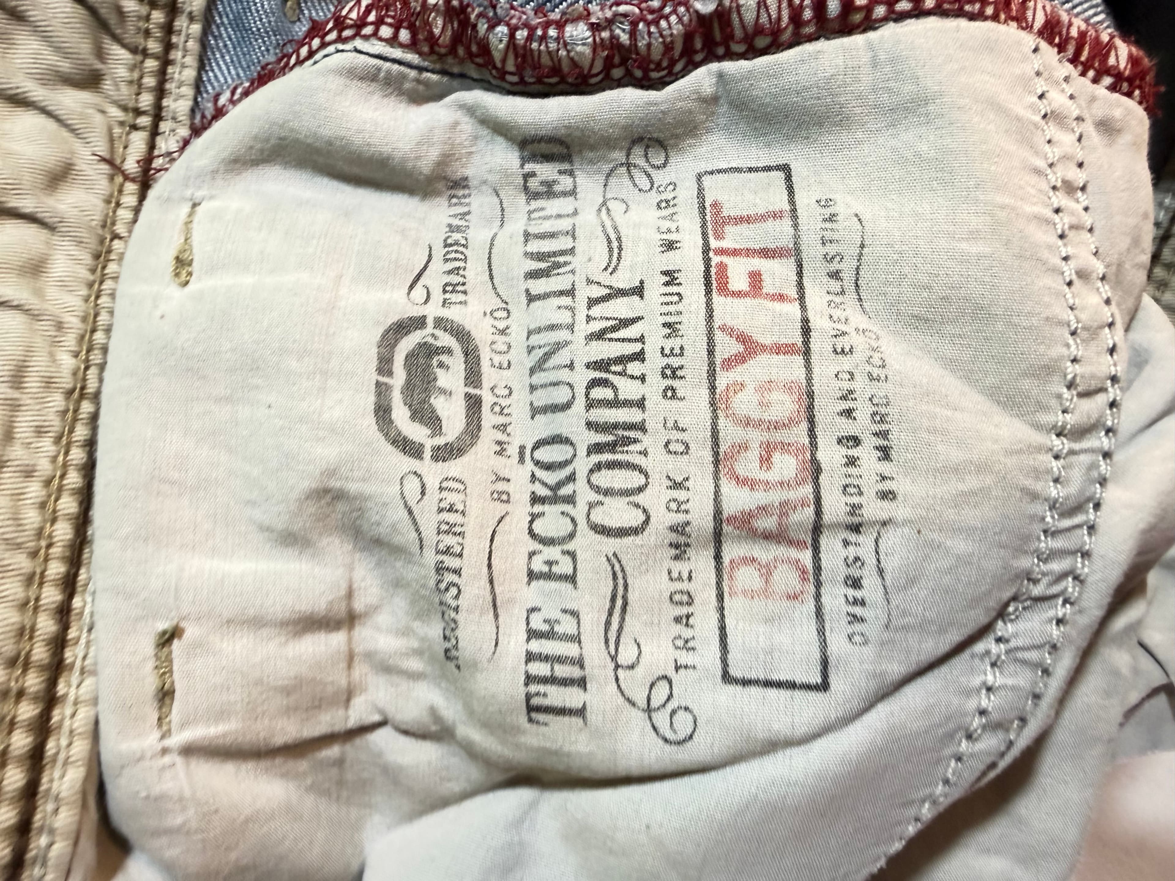 Ecko Unltd Baggy Fit Mens Jeans Y2K Distressed Frayed Hem Light Wash Denim 36 - Thumbnail 3