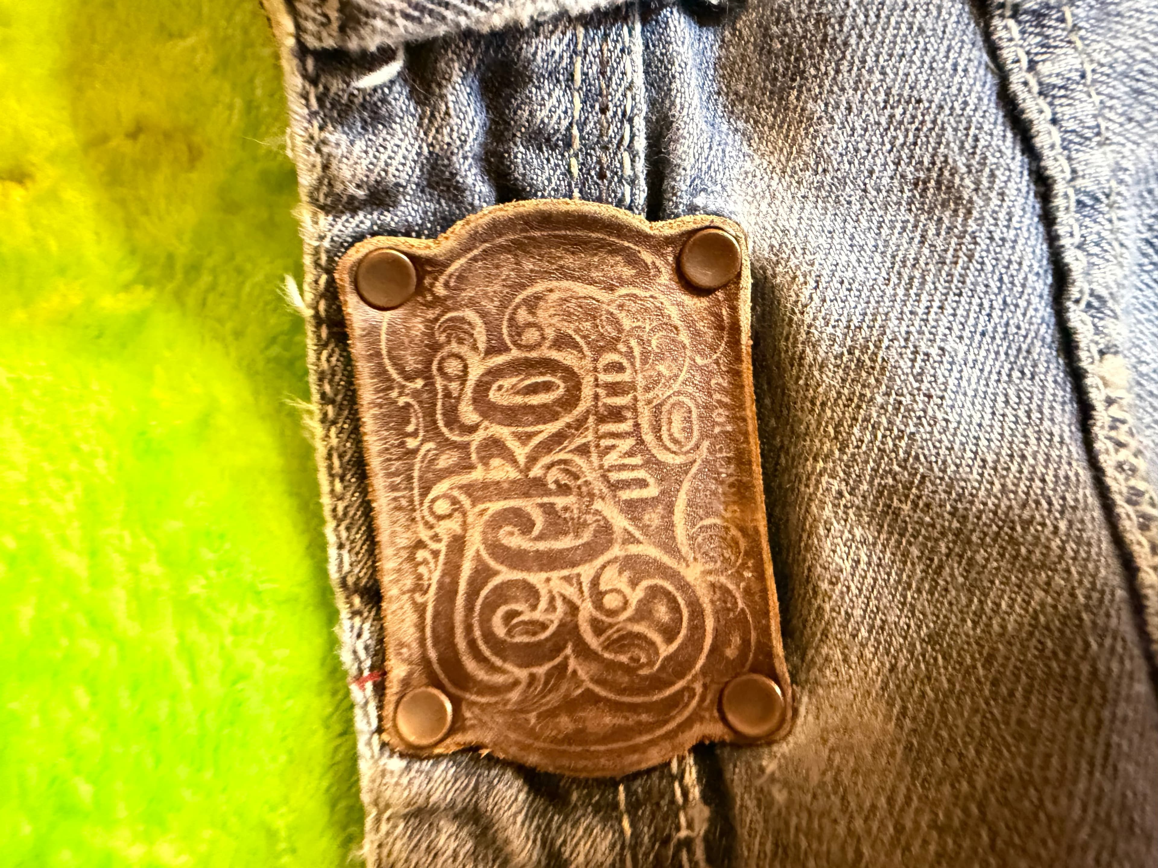 Ecko Unltd Baggy Fit Mens Jeans Y2K Distressed Frayed Hem Light Wash Denim 36 - Thumbnail 6