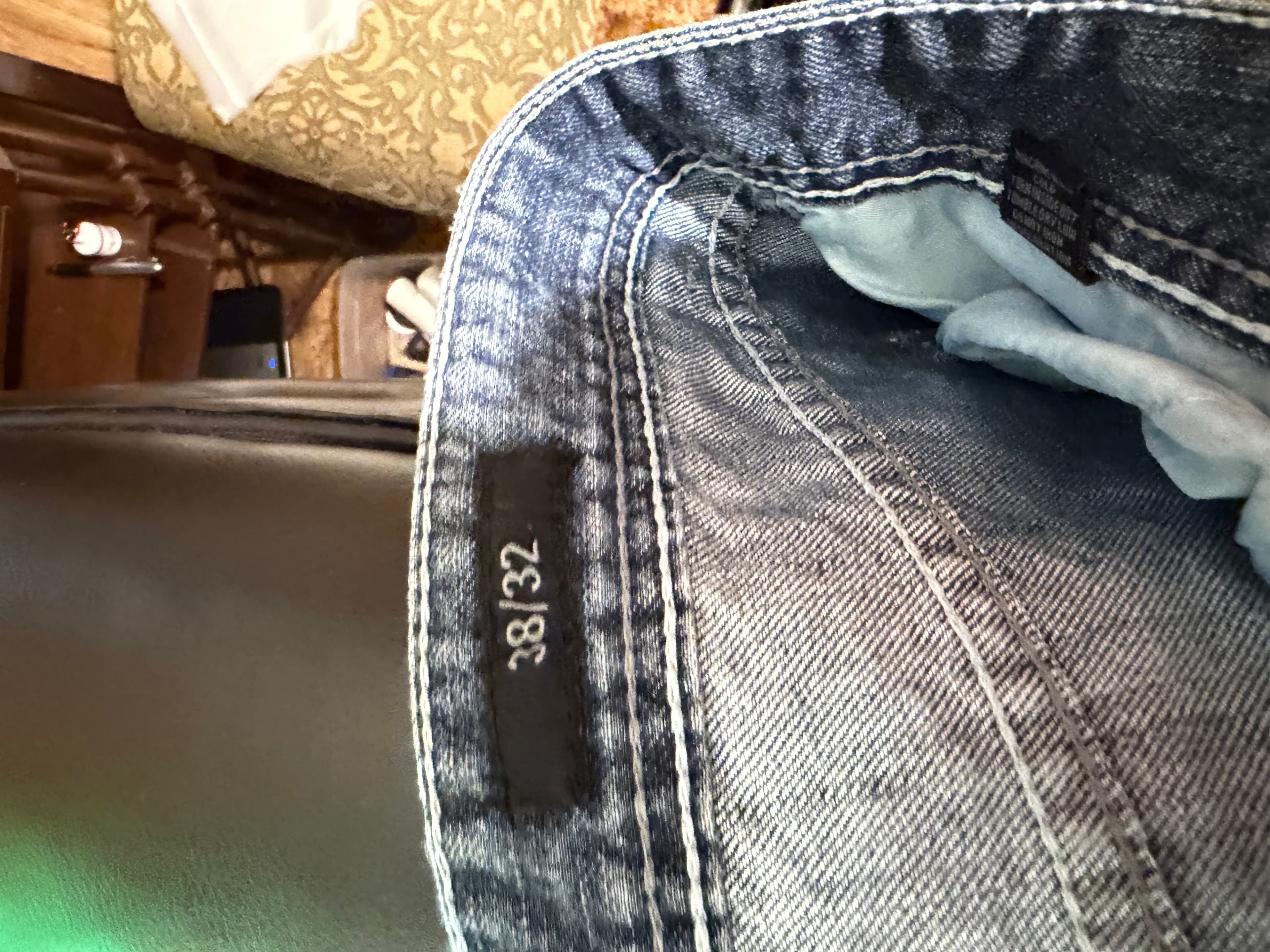 Ecko Unltd Baggy Fit Mens Jeans Y2K Distressed Frayed Hem Light Wash Denim 36 - Thumbnail 5