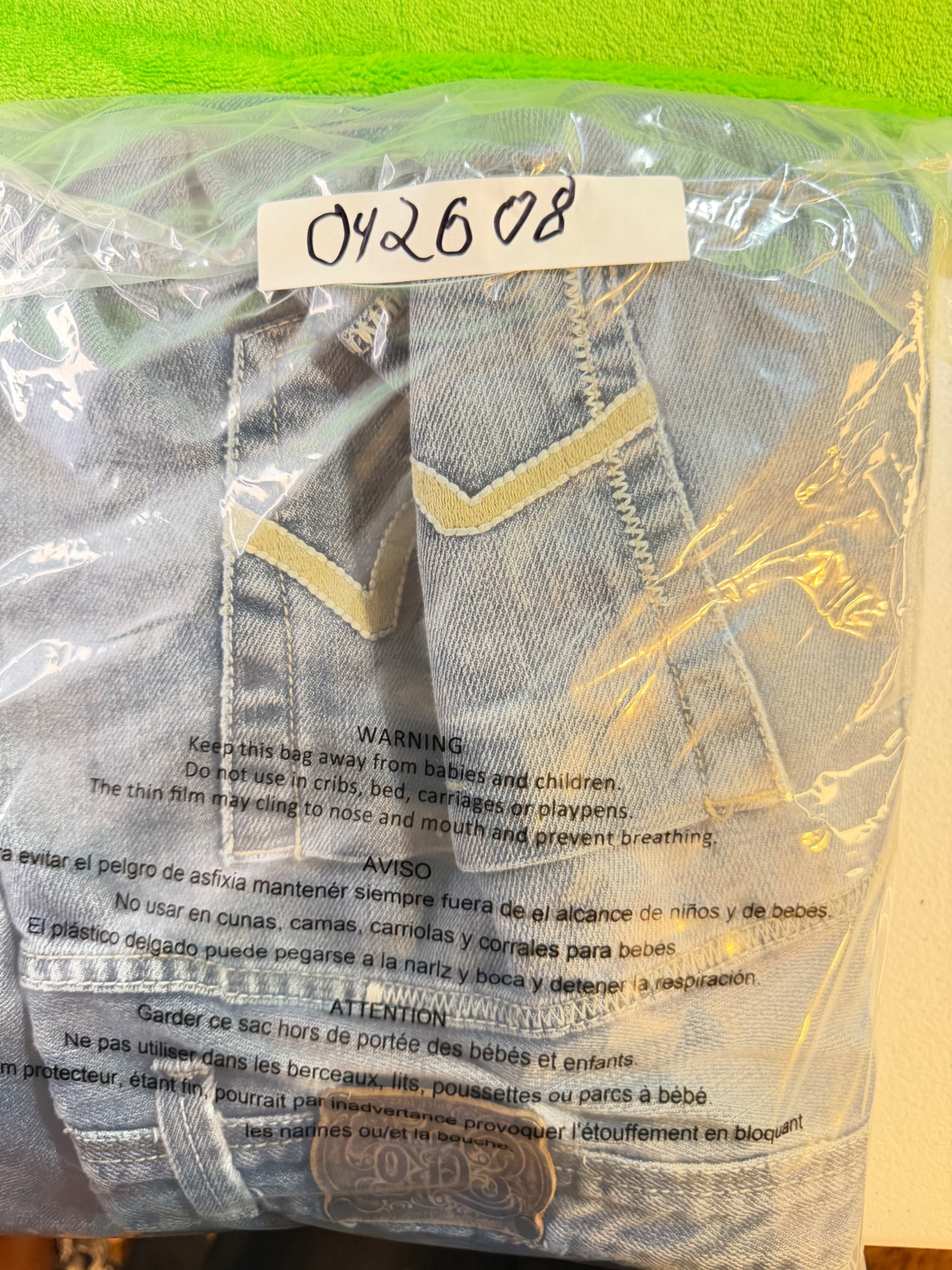 Ecko Unltd Baggy Fit Mens Jeans Y2K Distressed Frayed Hem Light Wash Denim 36 - Thumbnail 14