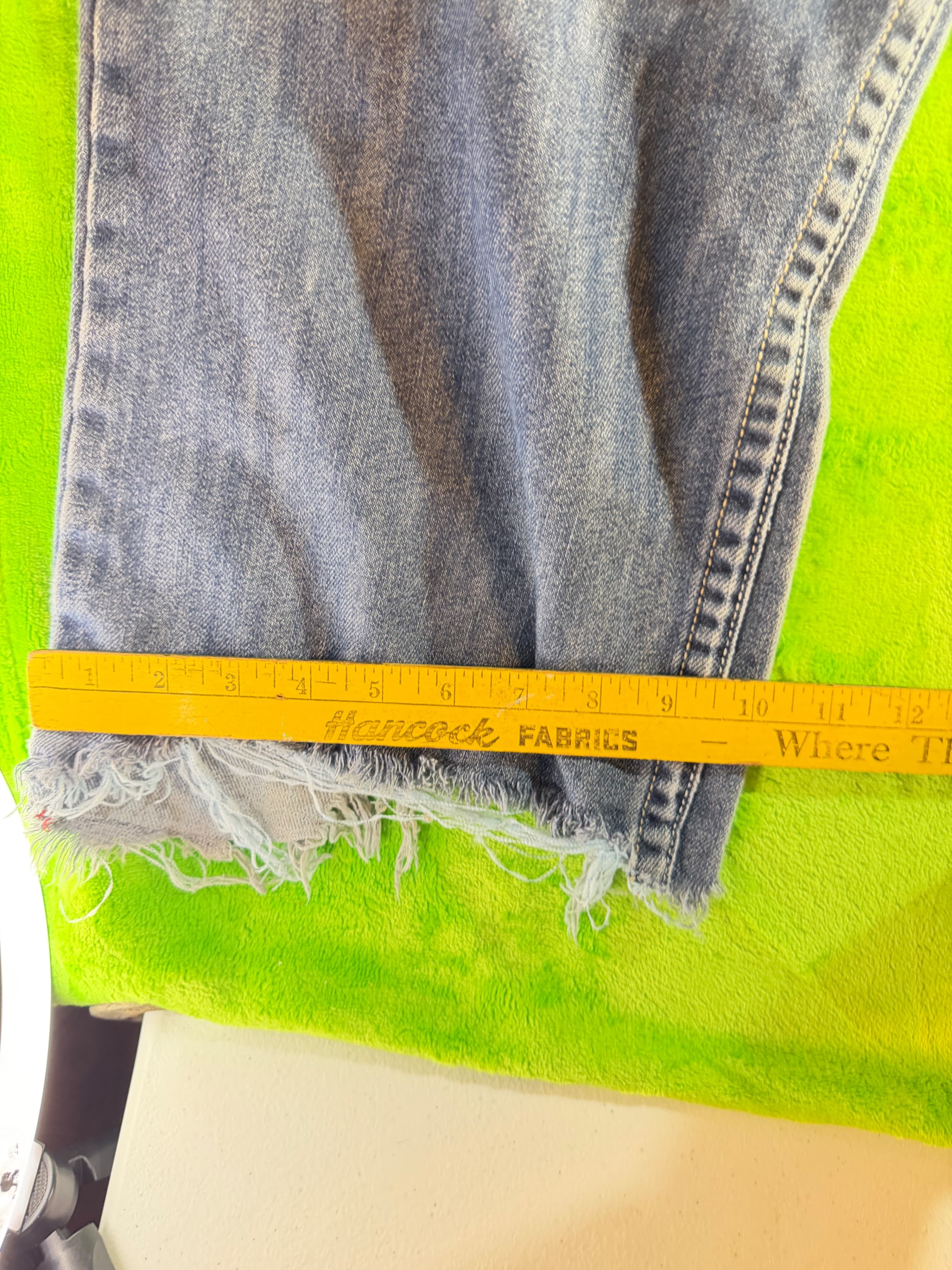 Ecko Unltd Baggy Fit Mens Jeans Y2K Distressed Frayed Hem Light Wash Denim 36 - Thumbnail 13