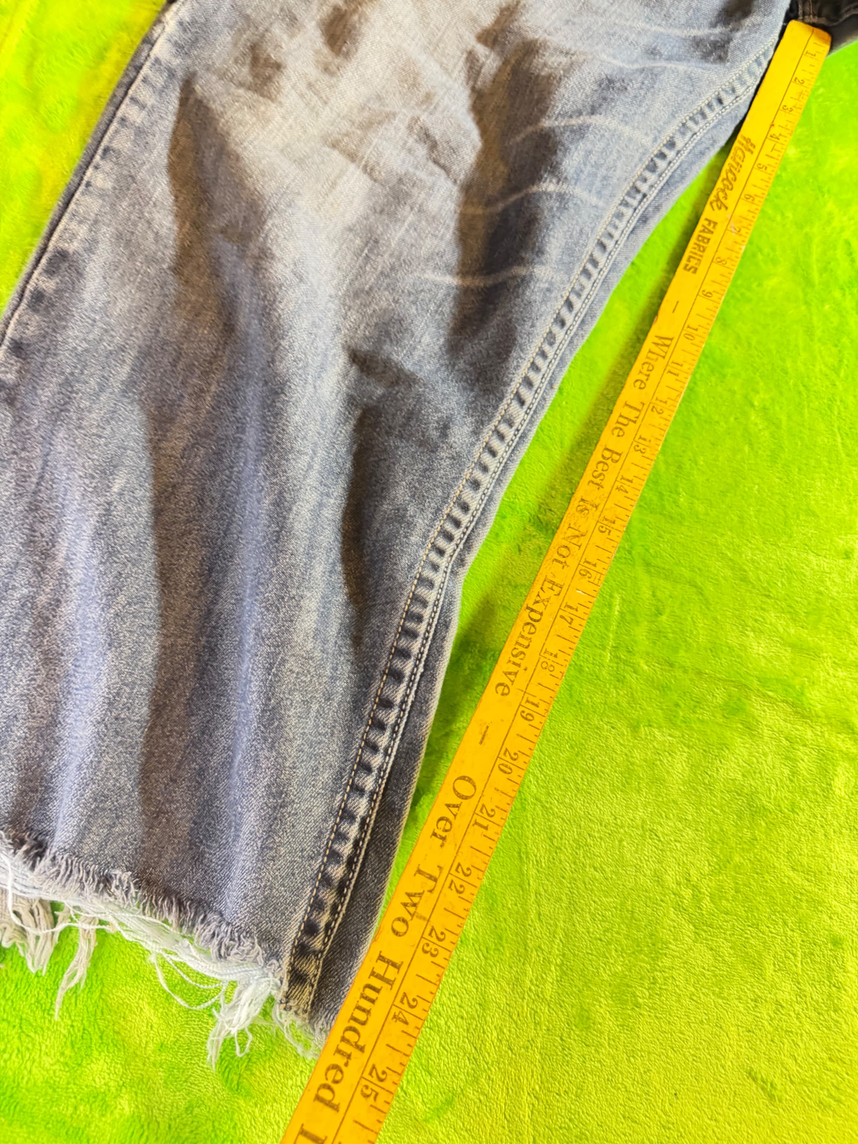 Ecko Unltd Baggy Fit Mens Jeans Y2K Distressed Frayed Hem Light Wash Denim 36 - Thumbnail 12