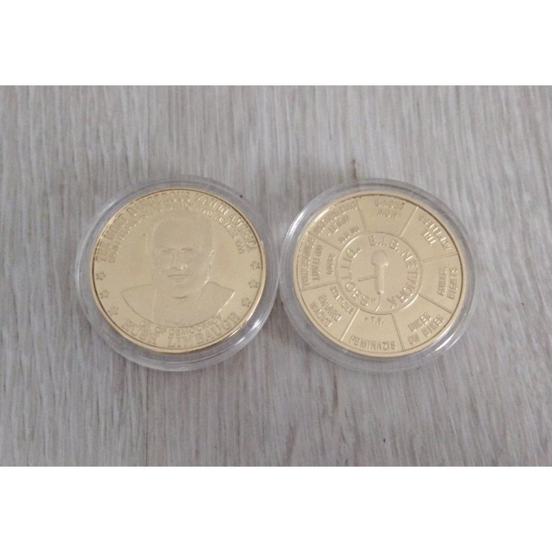 RARE - Rush Limbaugh - Gold Plated Dittoes Collectible Coin(2) - Image 1