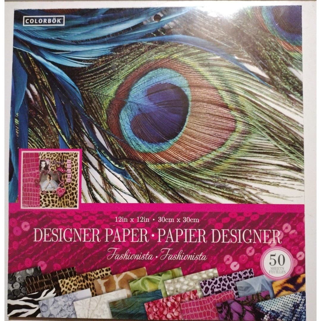 2 COLORBOK 12x12 Paper Pads- Designer(Fashionista) & Glitter(Rock Candy) Paper - Thumbnail 2
