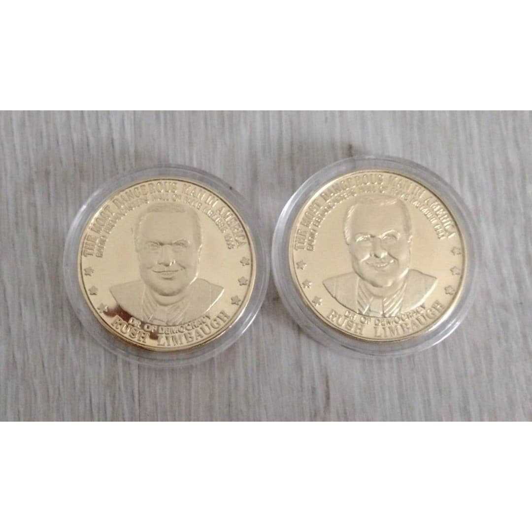 RARE - Rush Limbaugh - Gold Plated Dittoes Collectible Coin(2) - Thumbnail 2