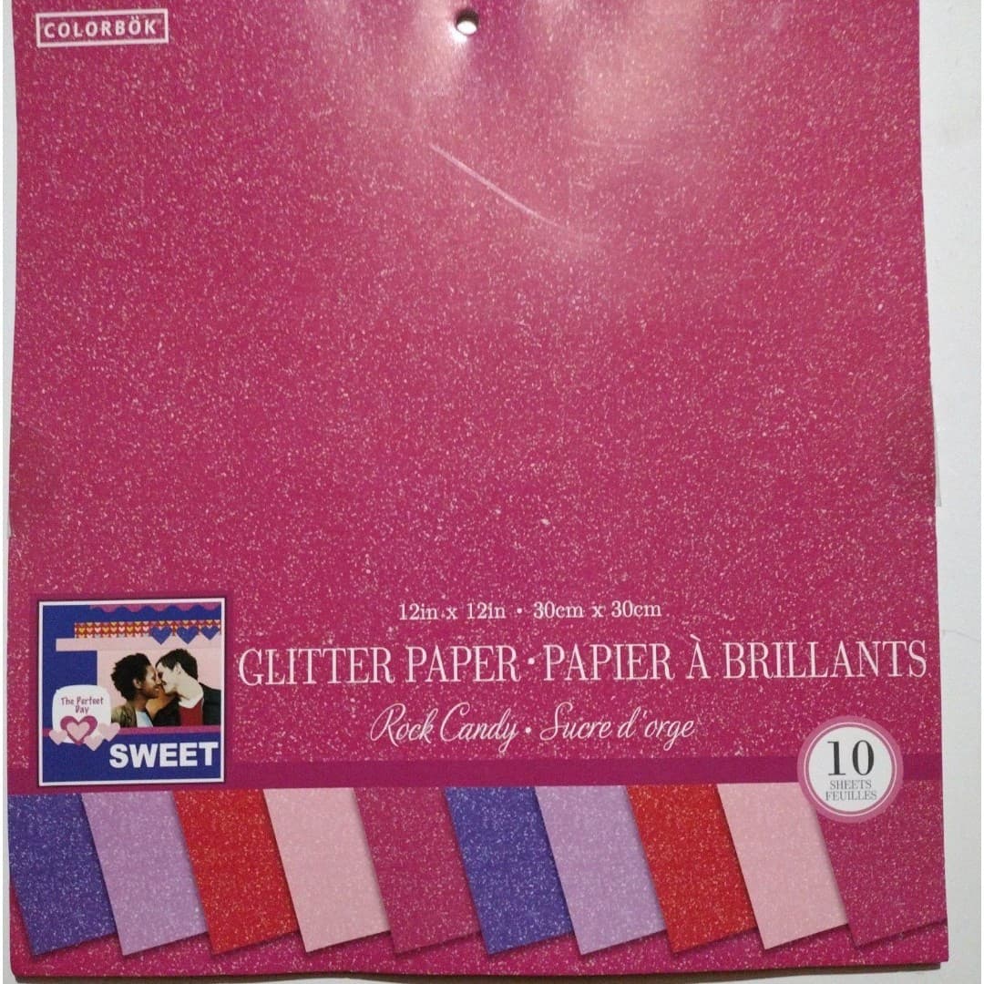 2 COLORBOK 12x12 Paper Pads- Designer(Fashionista) & Glitter(Rock Candy) Paper - Thumbnail 5