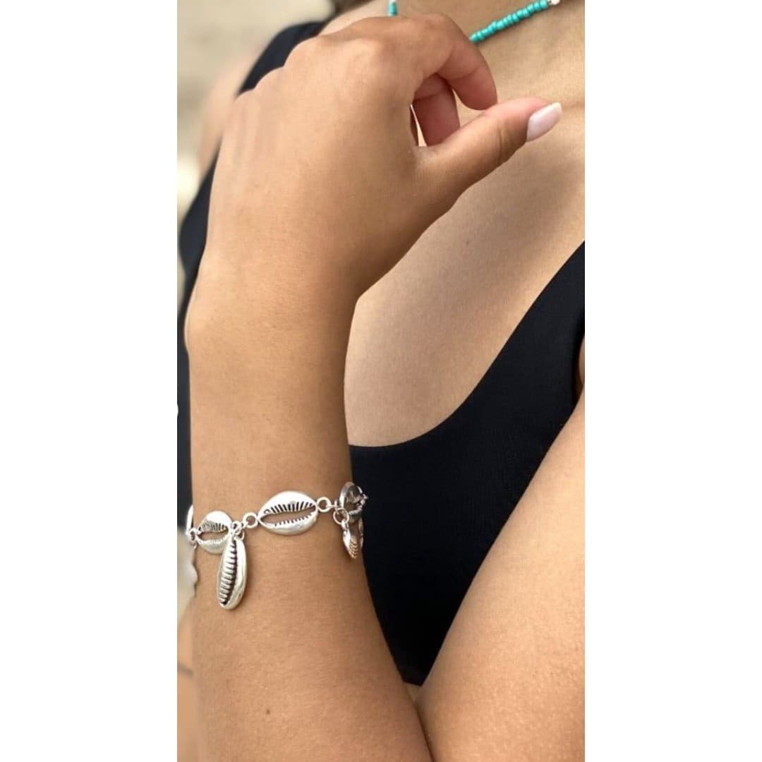 Cowrie Shell Bracelet - Beach Bracelet - Thumbnail 2