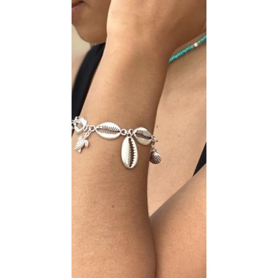 Cowrie Shell Bracelet - Beach Bracelet - Thumbnail 3