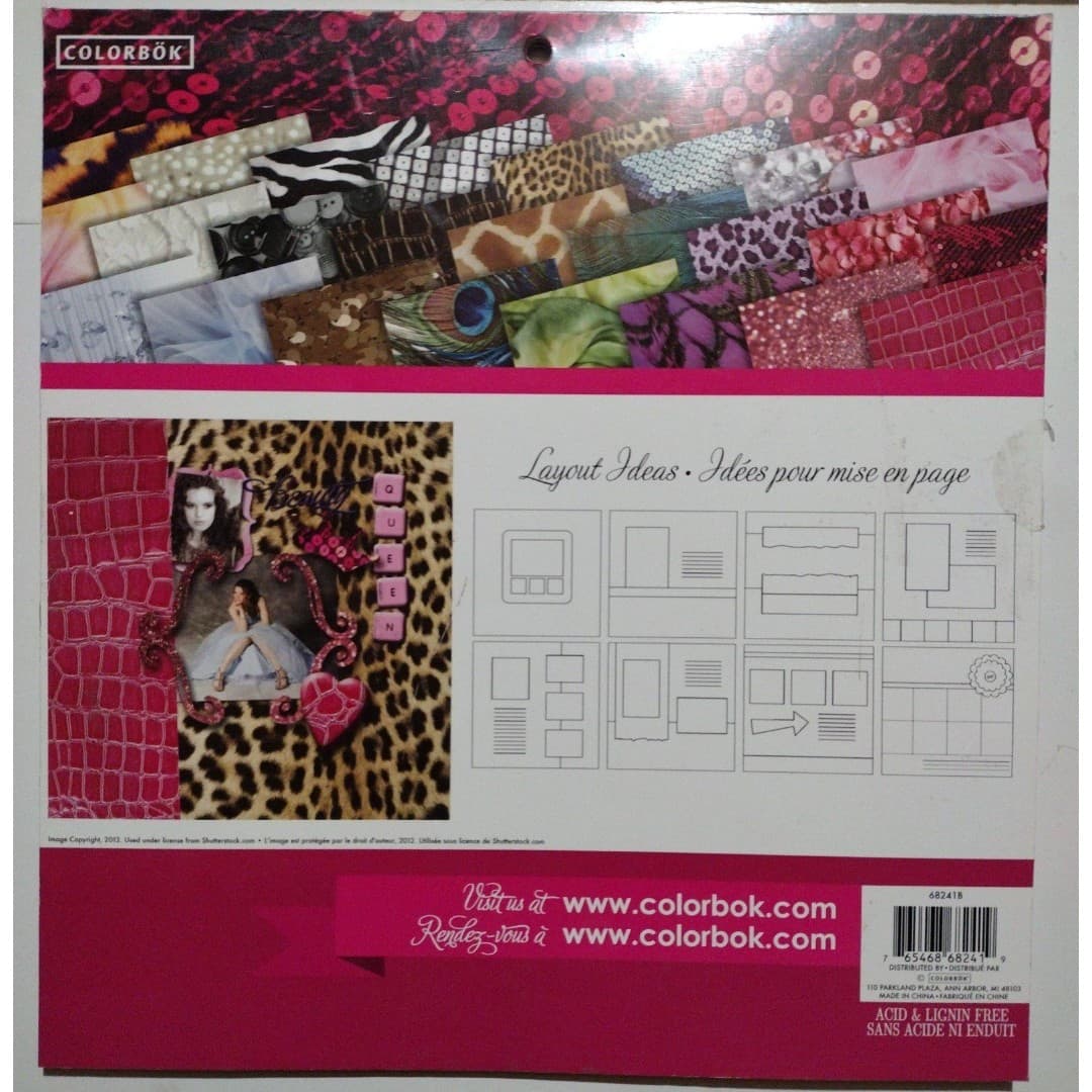 2 COLORBOK 12x12 Paper Pads- Designer(Fashionista) & Glitter(Rock Candy) Paper - Thumbnail 4