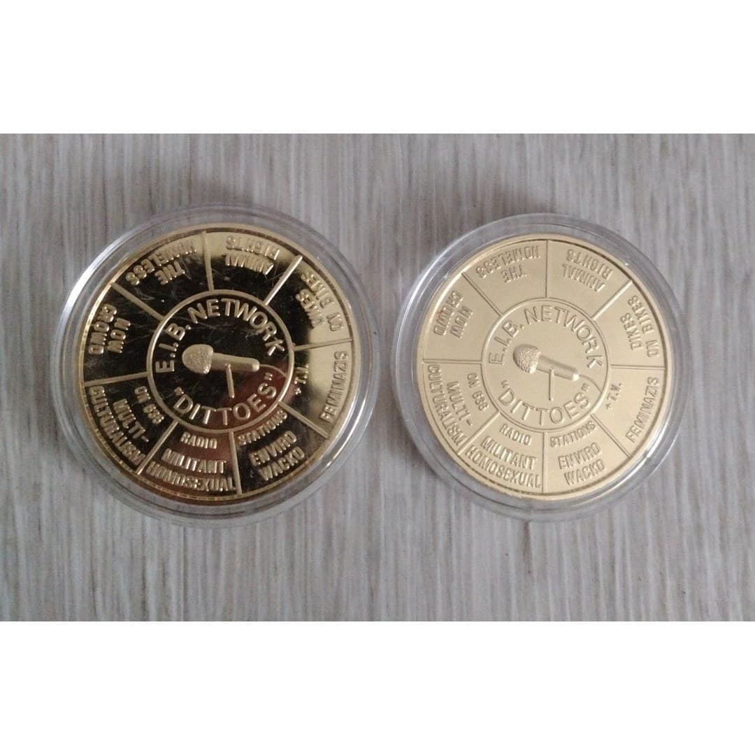 RARE - Rush Limbaugh - Gold Plated Dittoes Collectible Coin(2) - Thumbnail 3