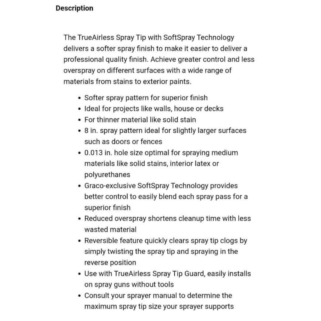 GRACO Spray Tip Bundle - TrueAirless Spray Tip- #209 & TrueAirless #413 SprayTip - Thumbnail 9