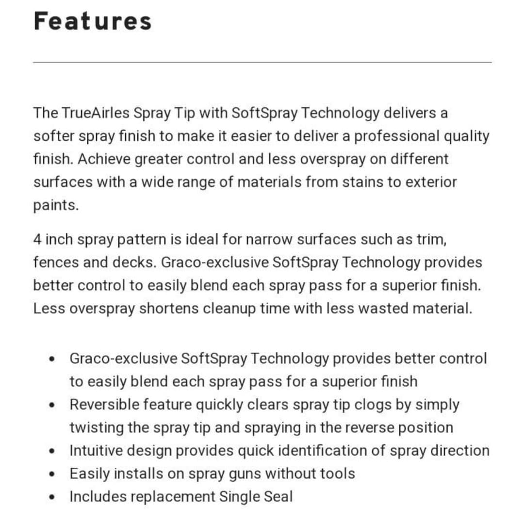 GRACO Spray Tip Bundle - TrueAirless Spray Tip- #209 & TrueAirless #413 SprayTip - Thumbnail 7