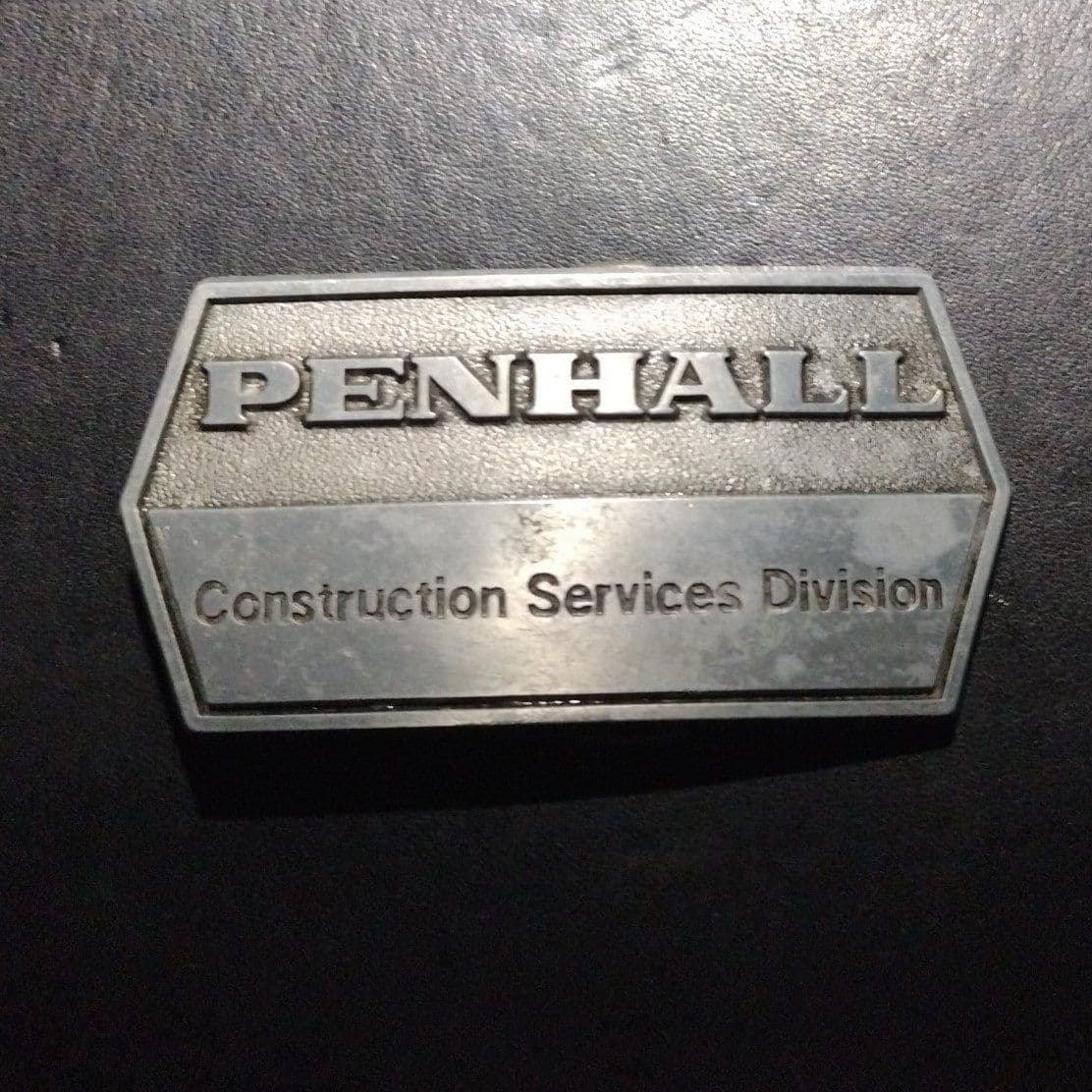 Vintage PENHALL Construction Service Division Belt Buckle - Image 1