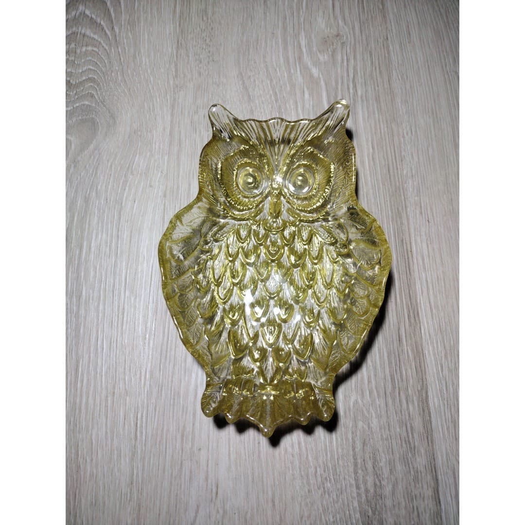 Glass Owl Shaped Bowl Dish Decor - Thumbnail 5
