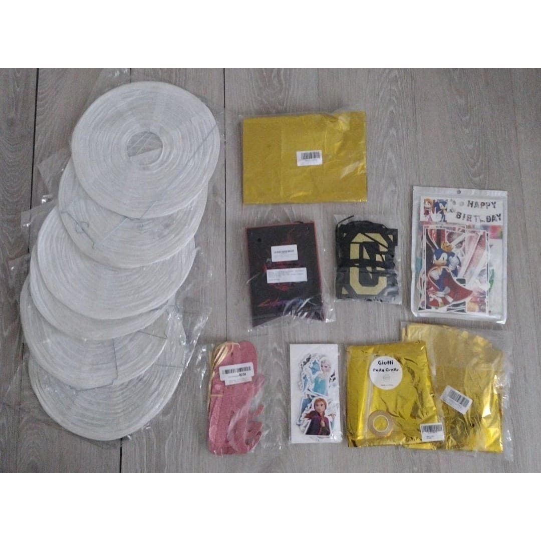 Misc. Banners-Birthday,Grad,Balloons,Paper Lanterns,Cake Topper Decor, - Image 1