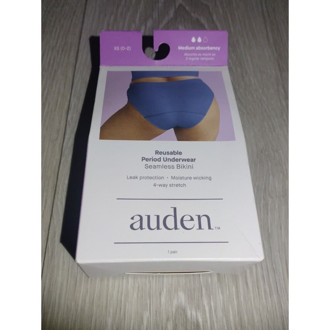 Auden Period Panties - Seamless Bikini - XS(0-2) - Med. Absorbency - Thumbnail 4