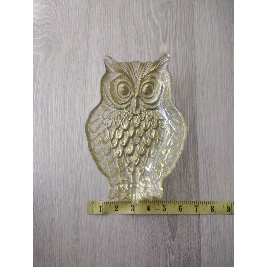 Glass Owl Shaped Bowl Dish Decor - Thumbnail 3