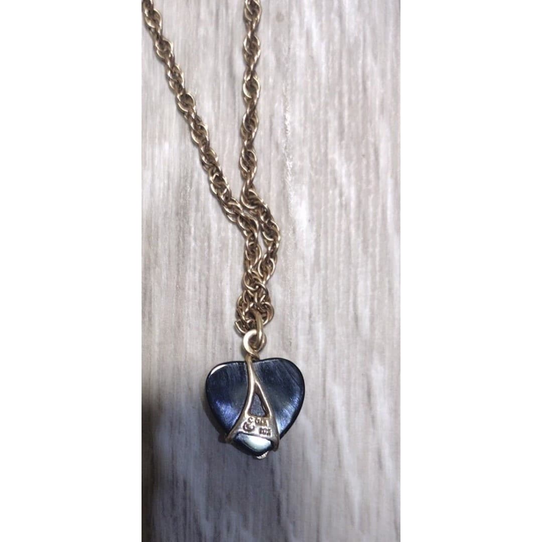 Vintage Black Onyx Heart With 10k Black Hills Gold Leaves (C© Co. 10k) - Thumbnail 6