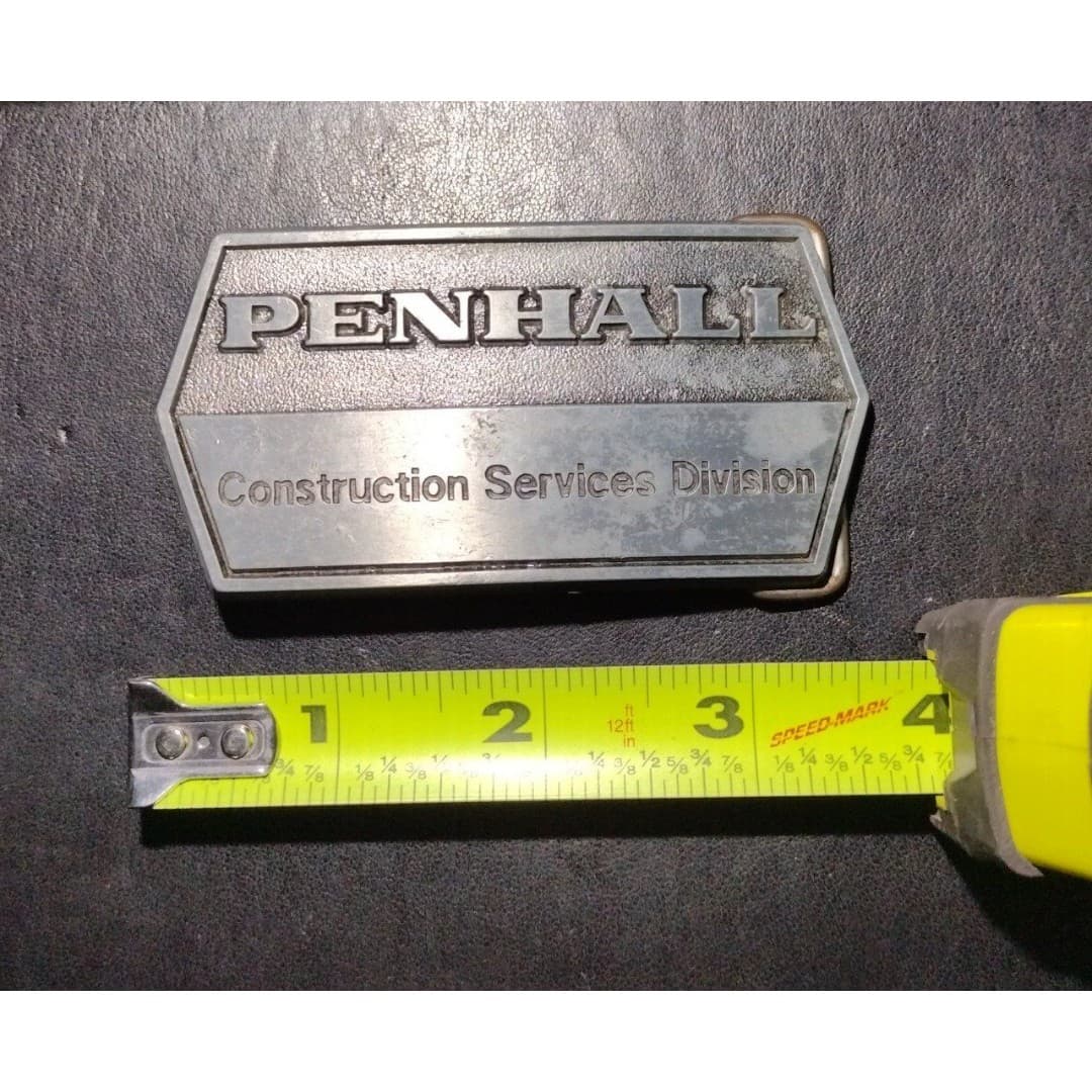 Vintage PENHALL Construction Service Division Belt Buckle - Thumbnail 3