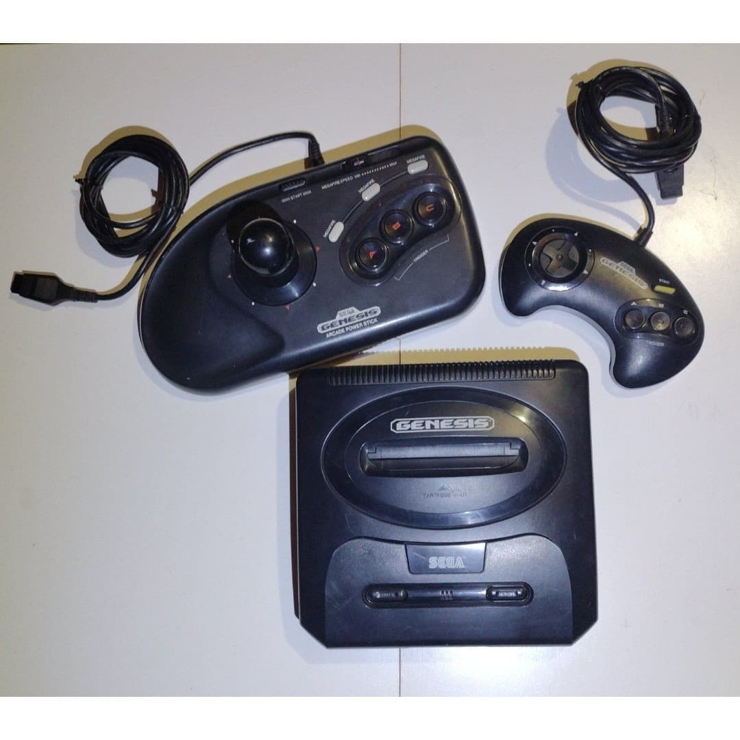 Sega Genesis Bundle(3) -(Console, Controller, Arcade Power Stick) - Image 1