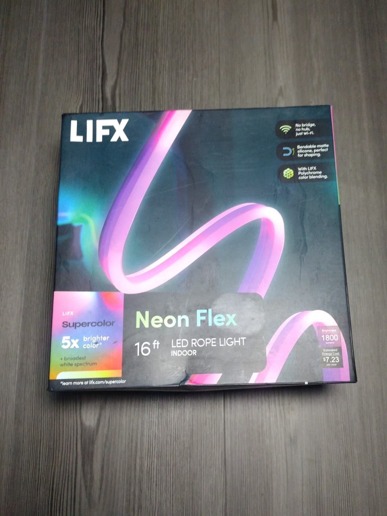 LIFX - SuperColor - Indoor Neon Flex 16ft Light Strip/Rope Light -RGBW LED Smart - Image 1