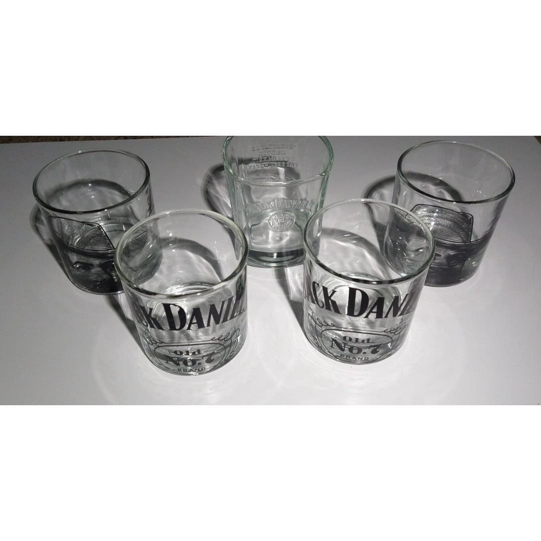 5 Jack Daniel's Old No.7 Whiskey Glasses - Set of 5 Logo Barware - OS - Image 1